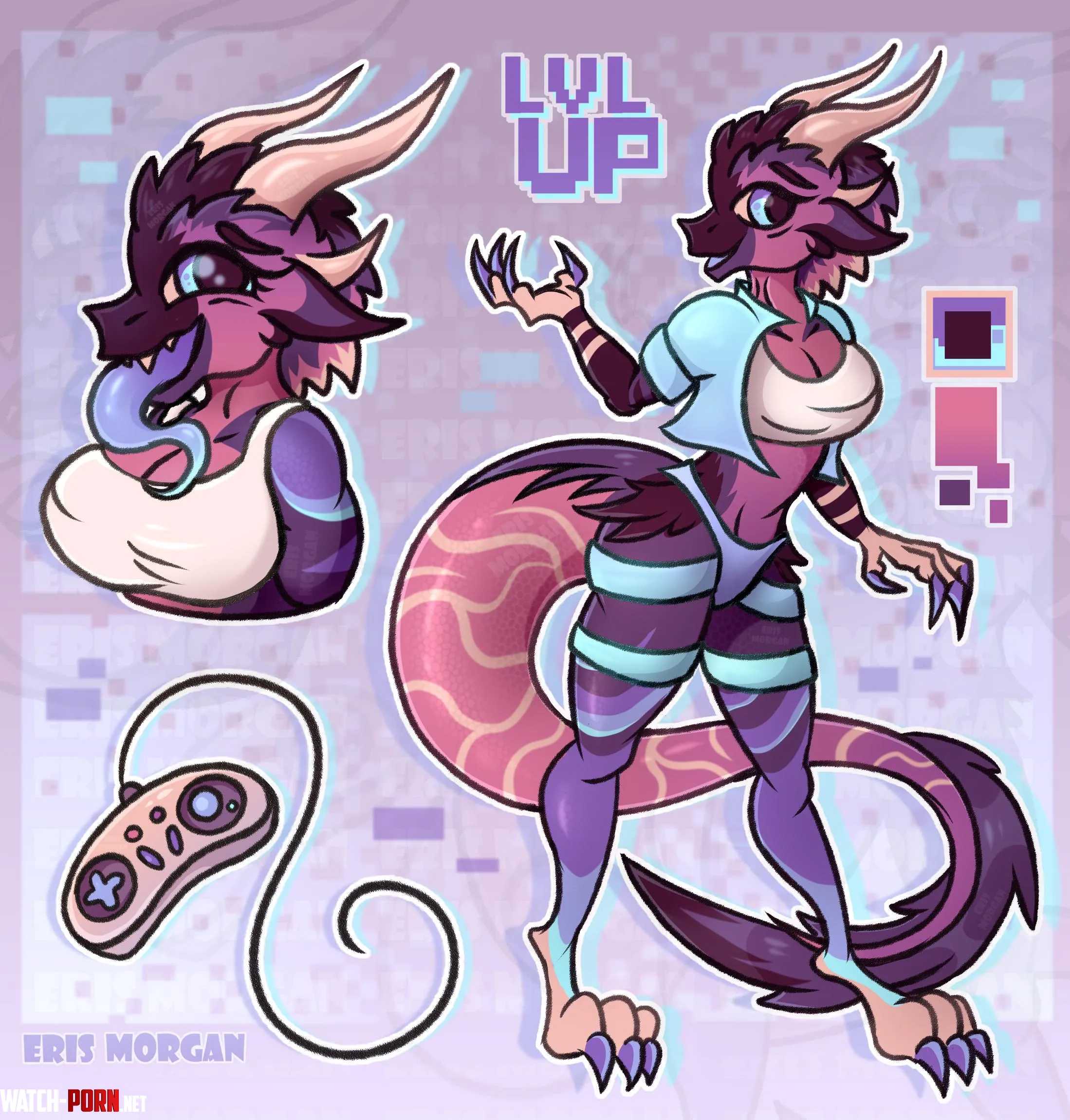 Gamer Kobold Adopt art by me  link below by Eris_Morgan