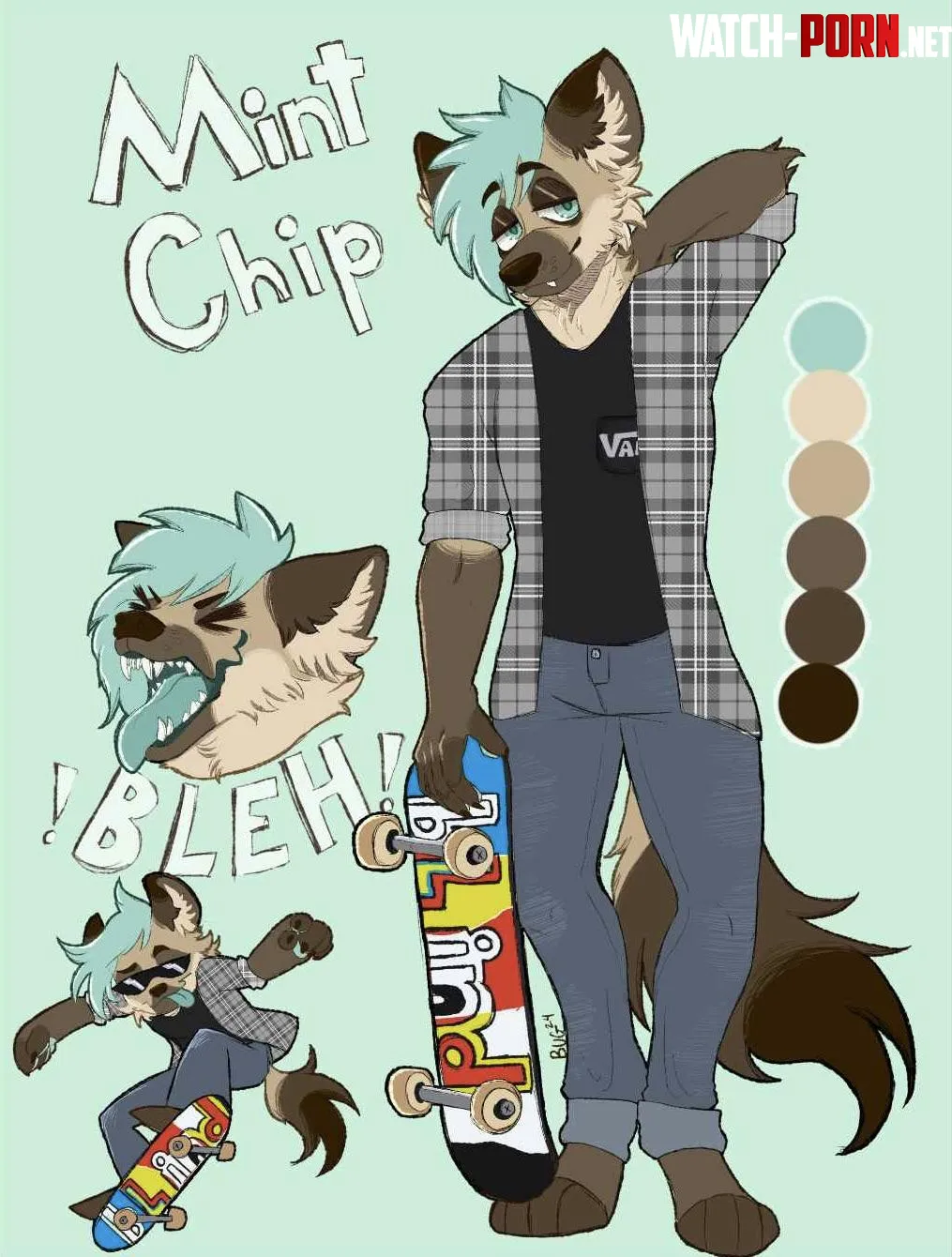 Meet Mint Chip  OC   Drawn by my friend BestBug by InjuredBeatle33