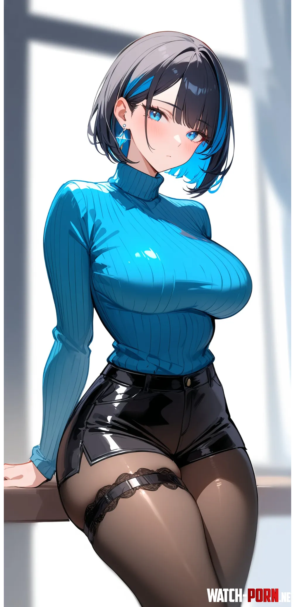 Blue Office Lady  by CheetahSperm18