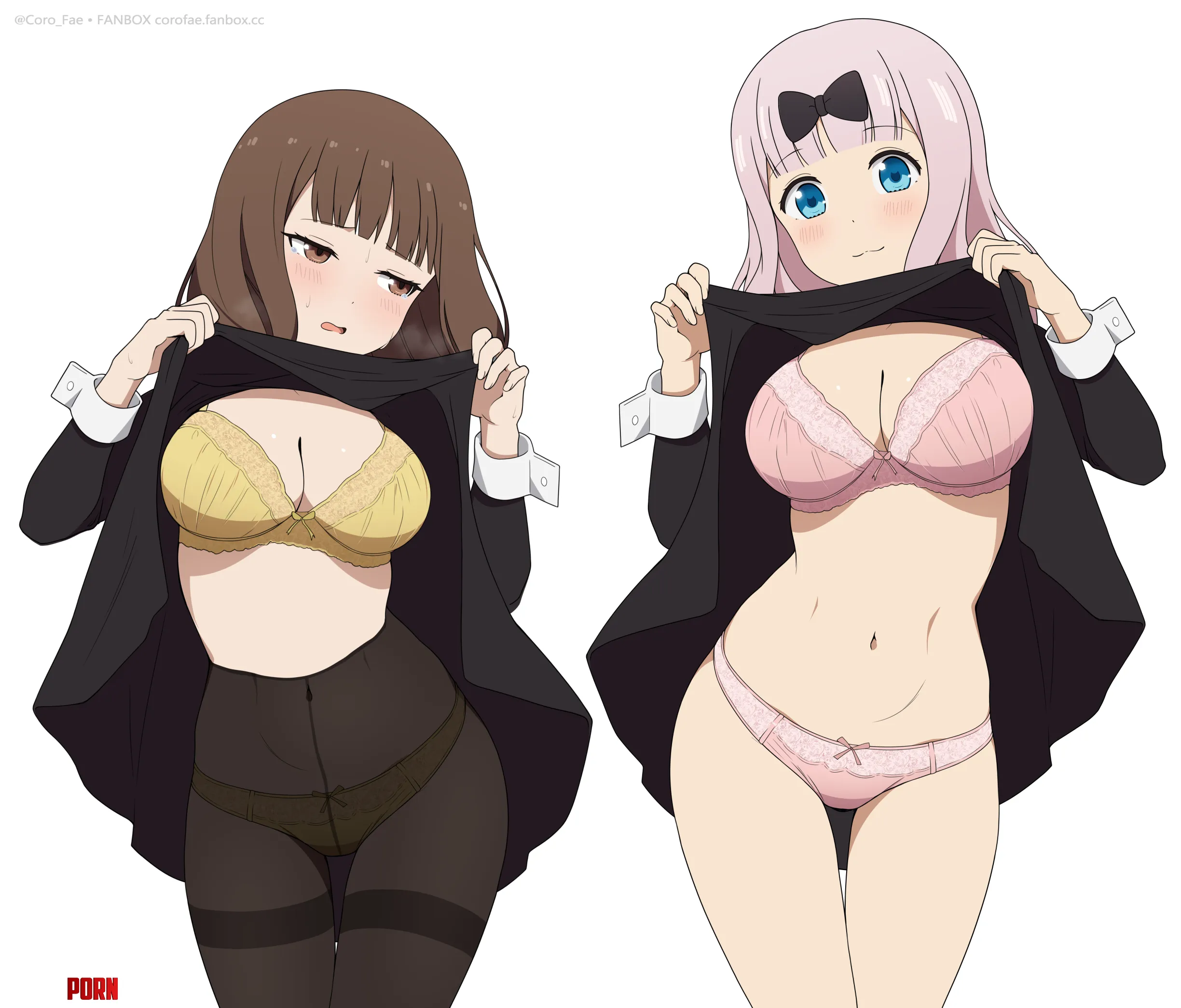 Miko And Chika Showing Off Their Bodies KaguyaSama Love Is War by Csxc