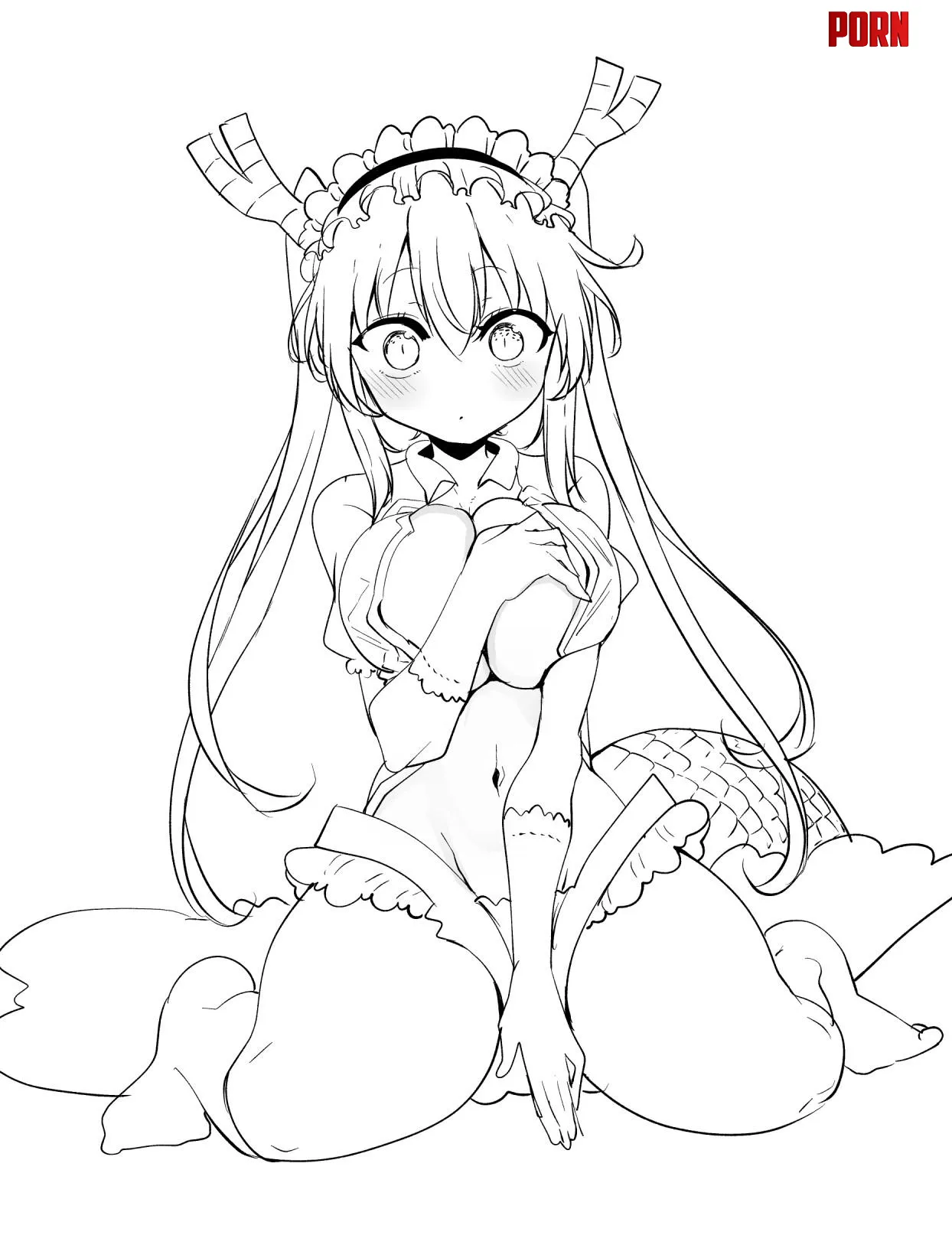Tohru Illustration from the Mangaka Ms Koboyashis Dragon Maid by Zallre