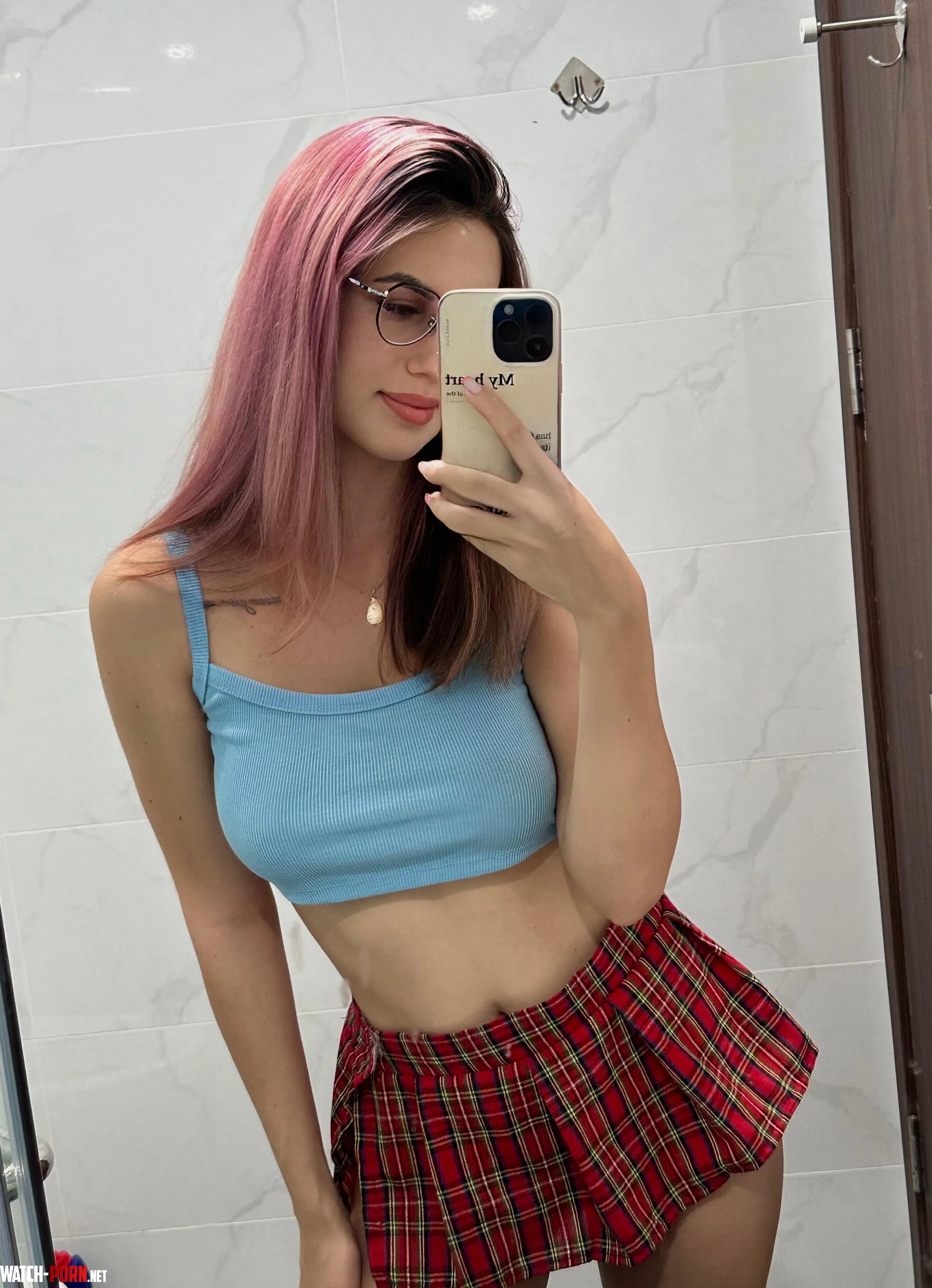 Friday mirror selfie in mini skirt by MoonEliza