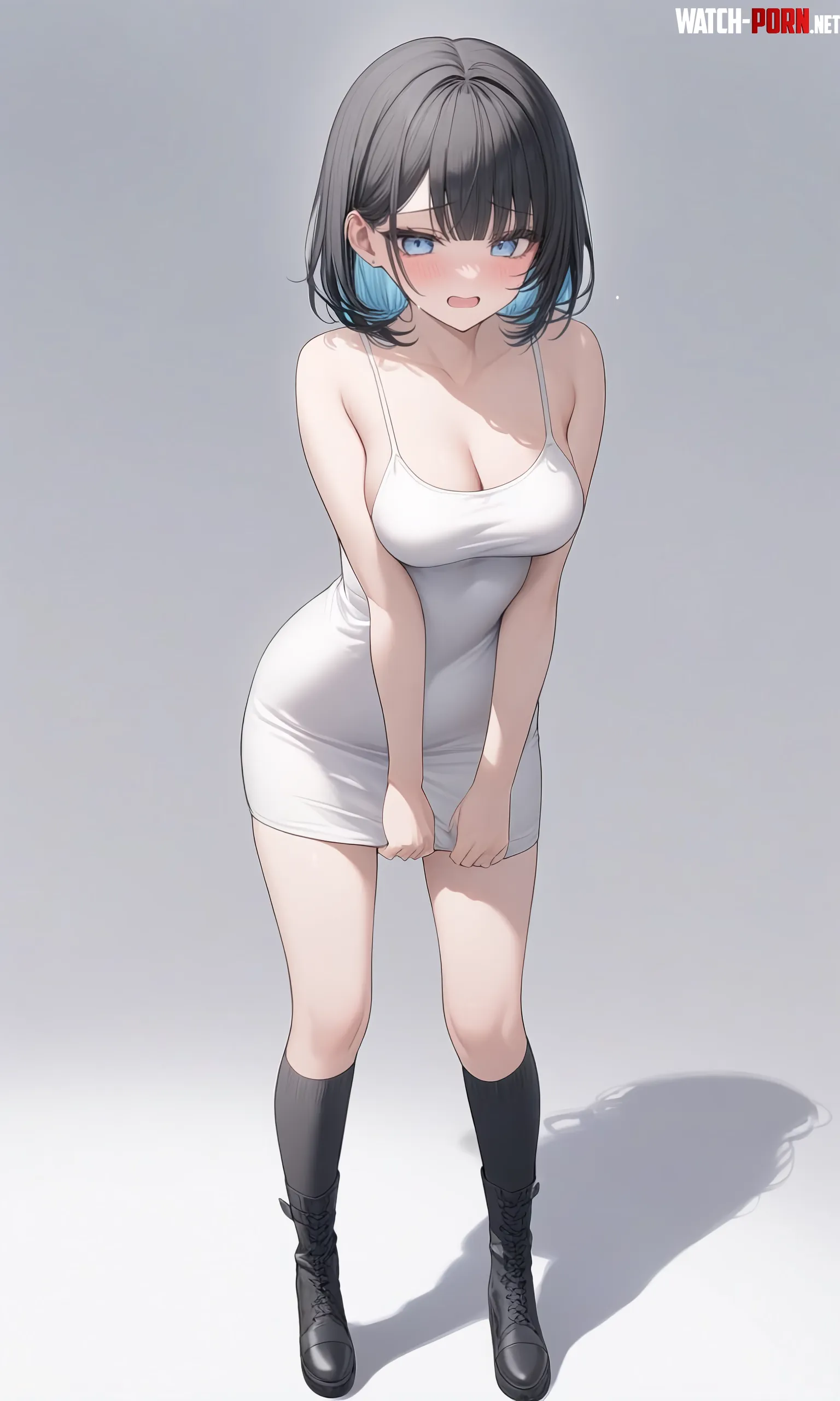 Tight White Dress  by CheetahSperm18