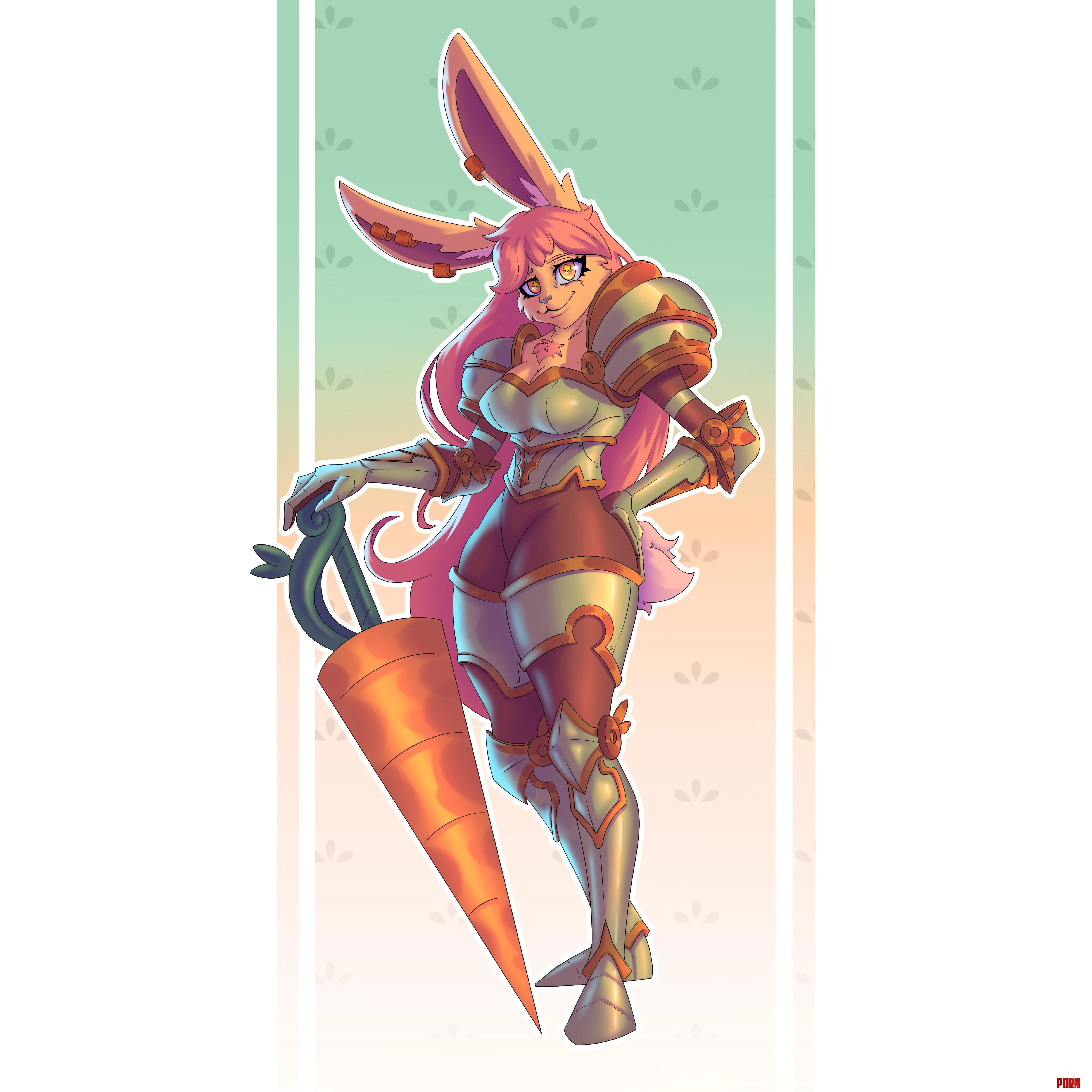 Warrior Bunny girl Art by me by MBordallo