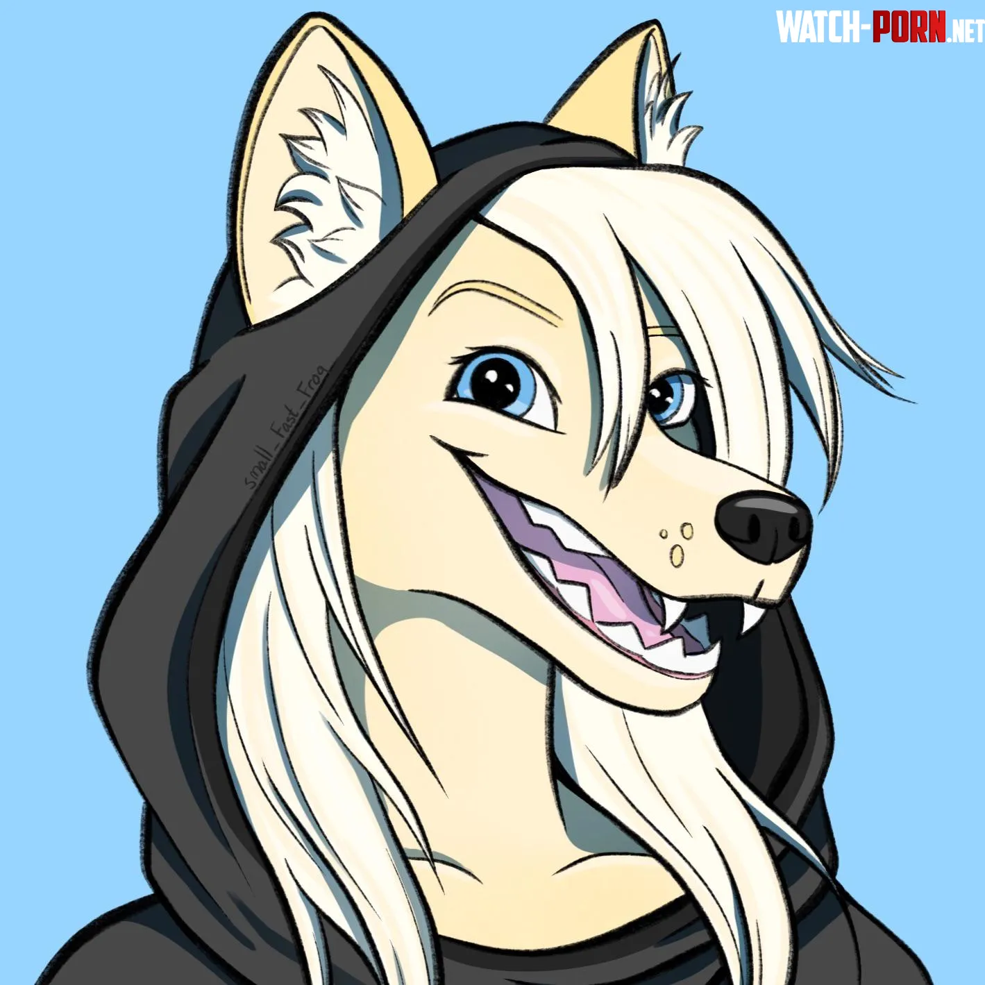 Arctic fox Commission by me  by small_fast_frog