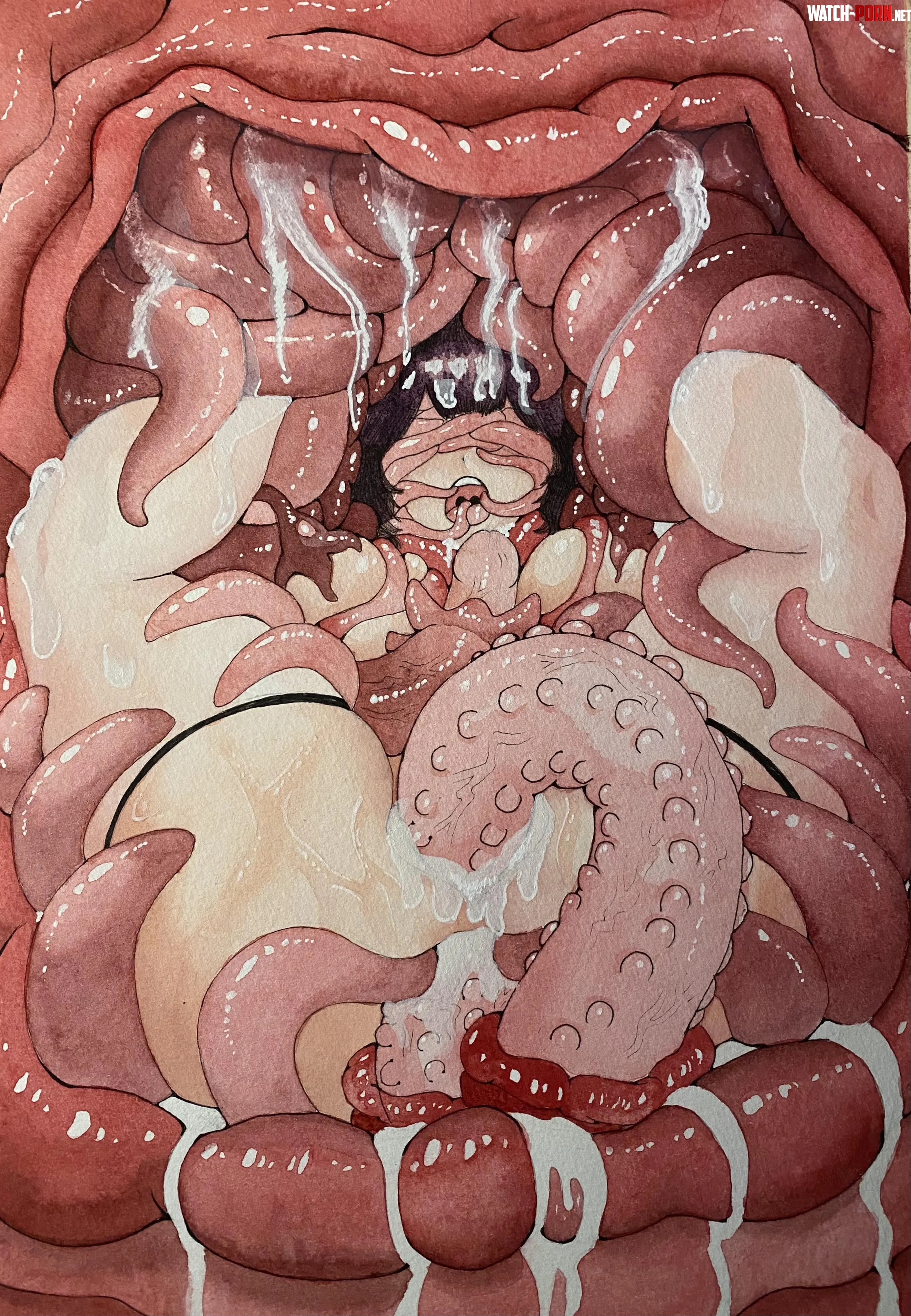 Made another watercolor tentai by squid648