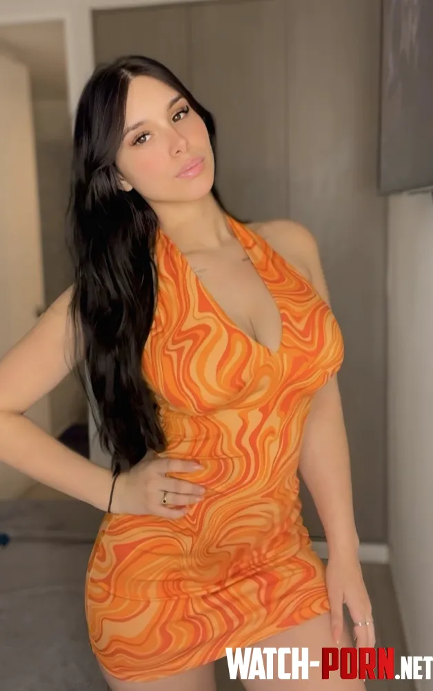 Do i look good in this tight orange dress by Infamous-Tiger-1941