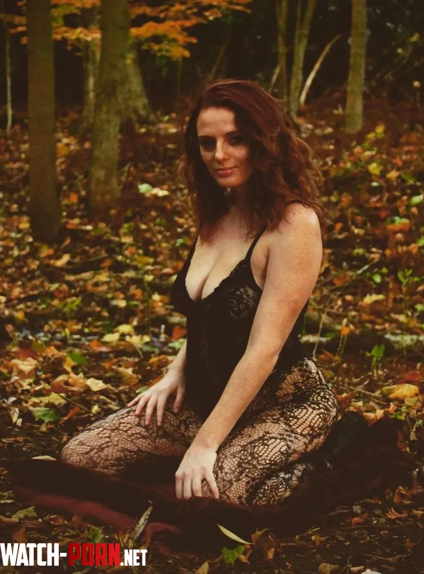 A wild redhead crosses your path in the woods by RedRayBae