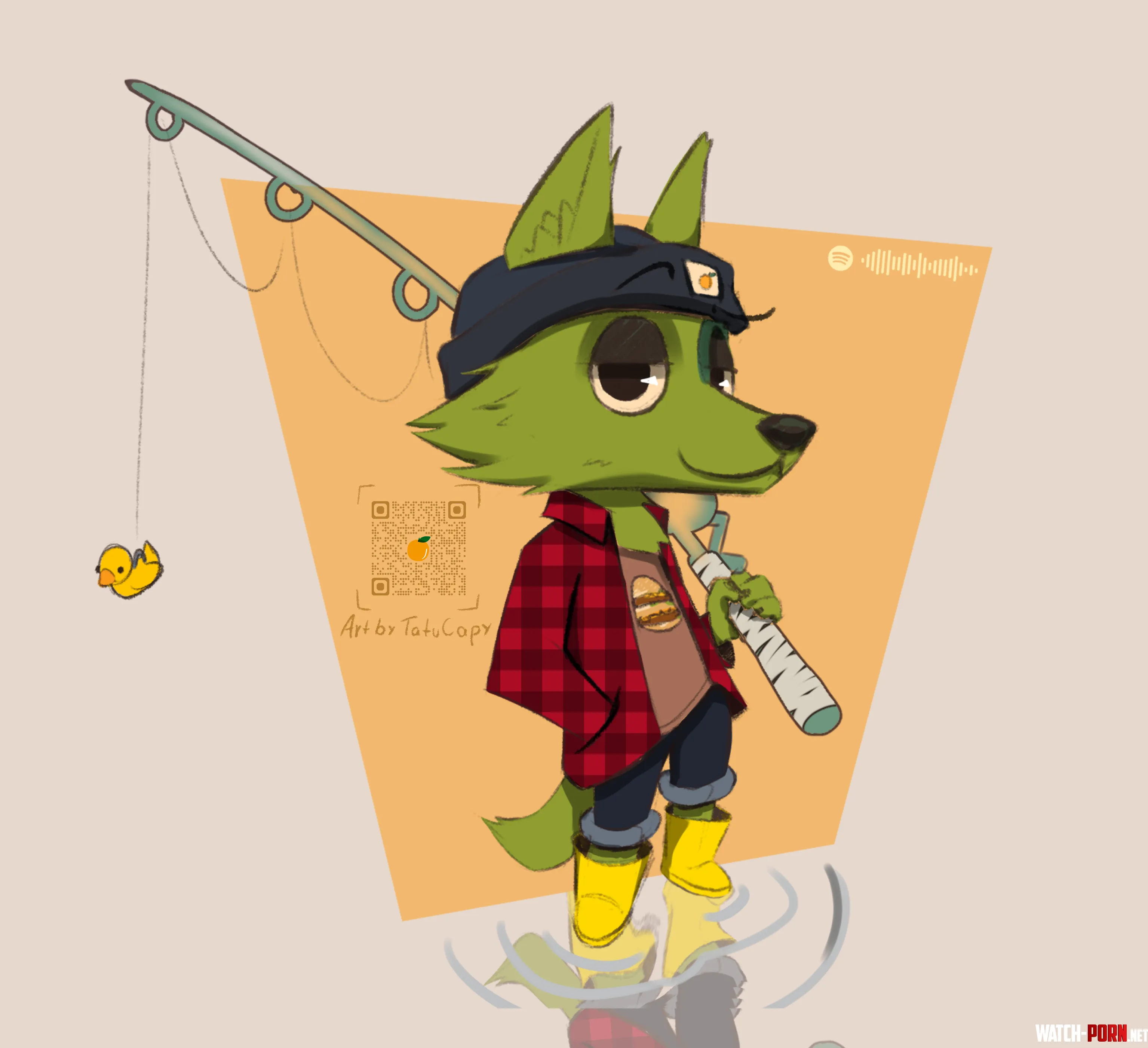 I drew my Webfishing character i liked by Urso_em_ingles