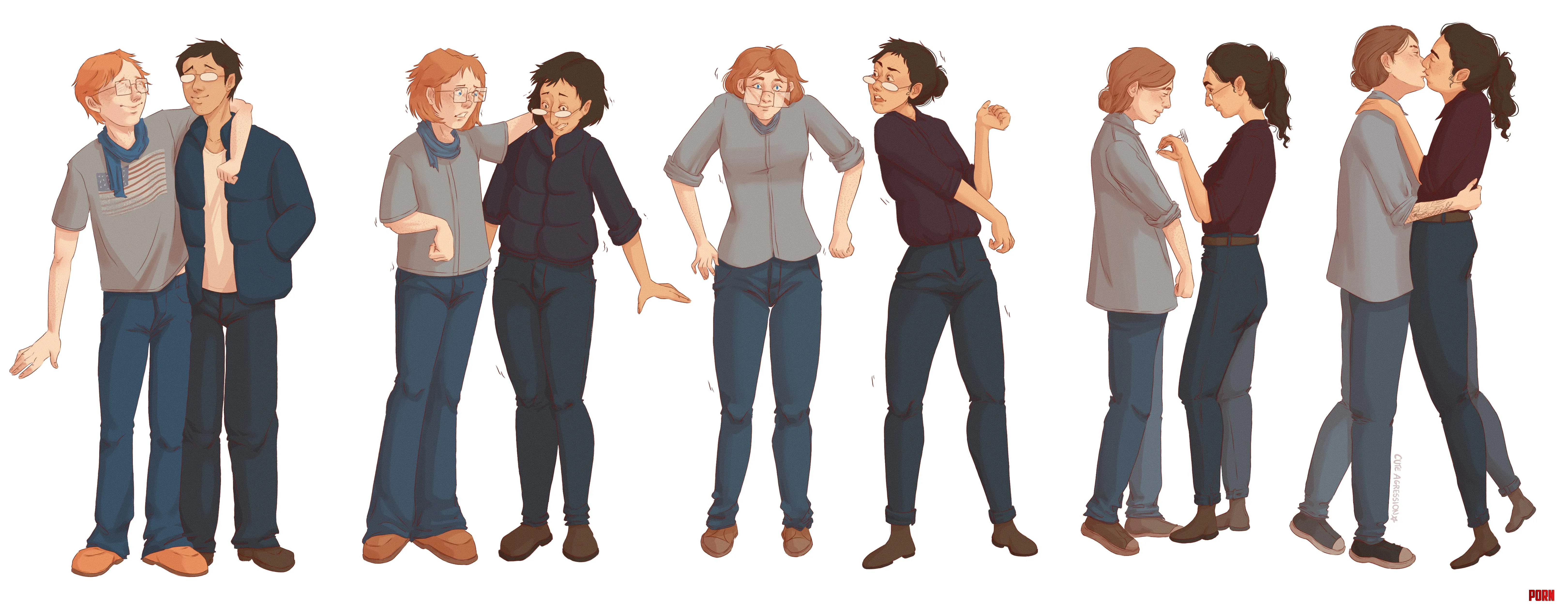 MTF OCs to Ellie and Dina from TLOU commission by me  by cuteagression_