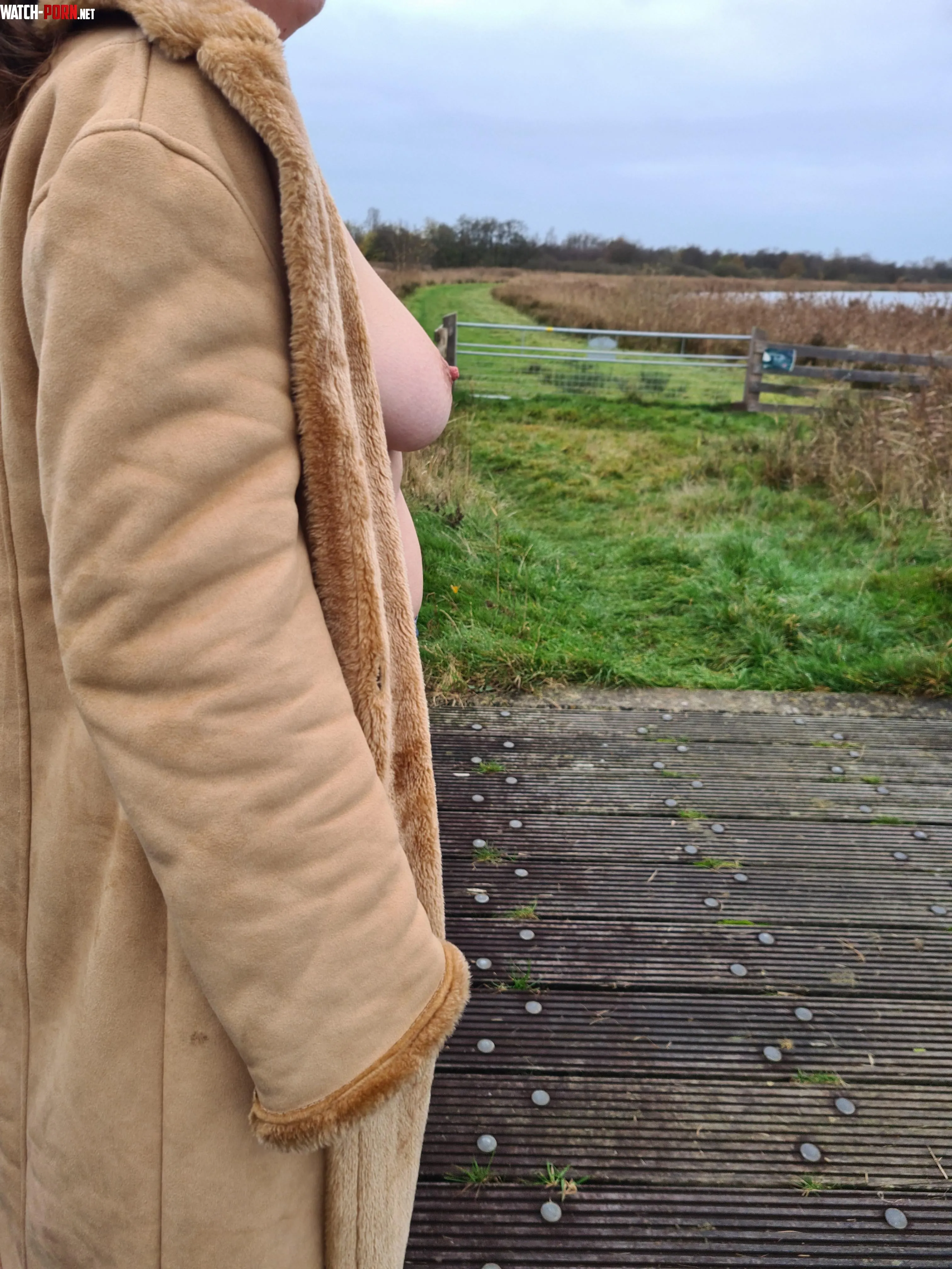 walking topless under my long coat by AlisonRobell