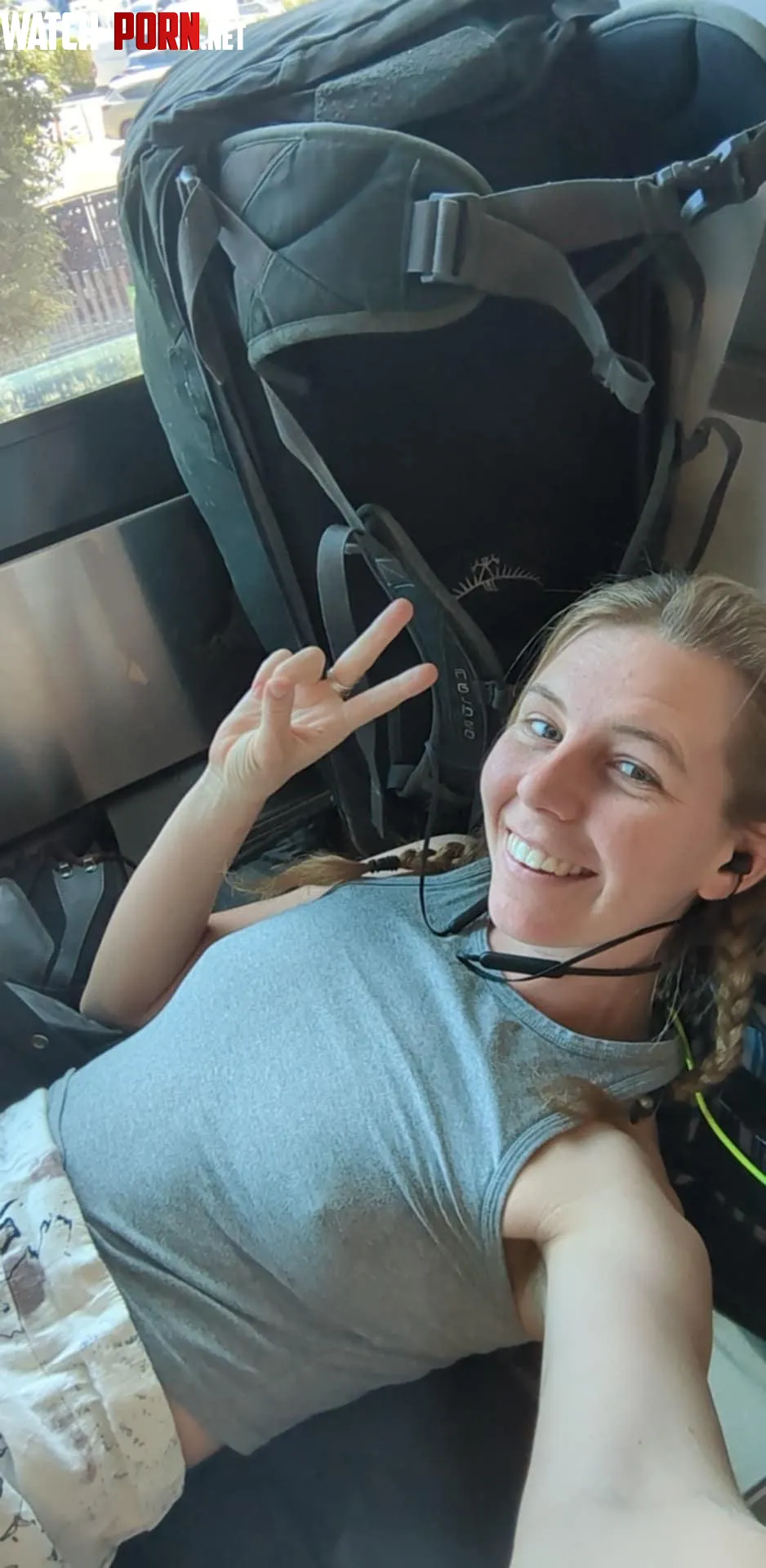 Airport layovers are so much more comfortable braless by Rileyjademodel