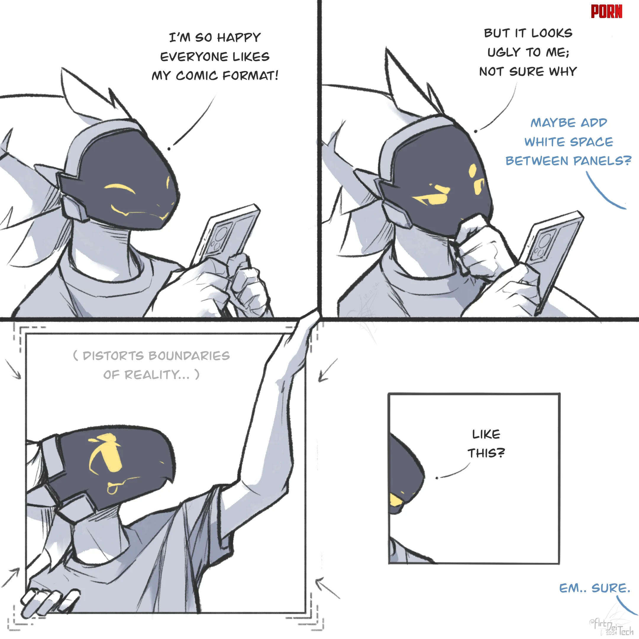 OC starting to doodle more short furry comics got any tips  criticism by Art_Dei_Tech