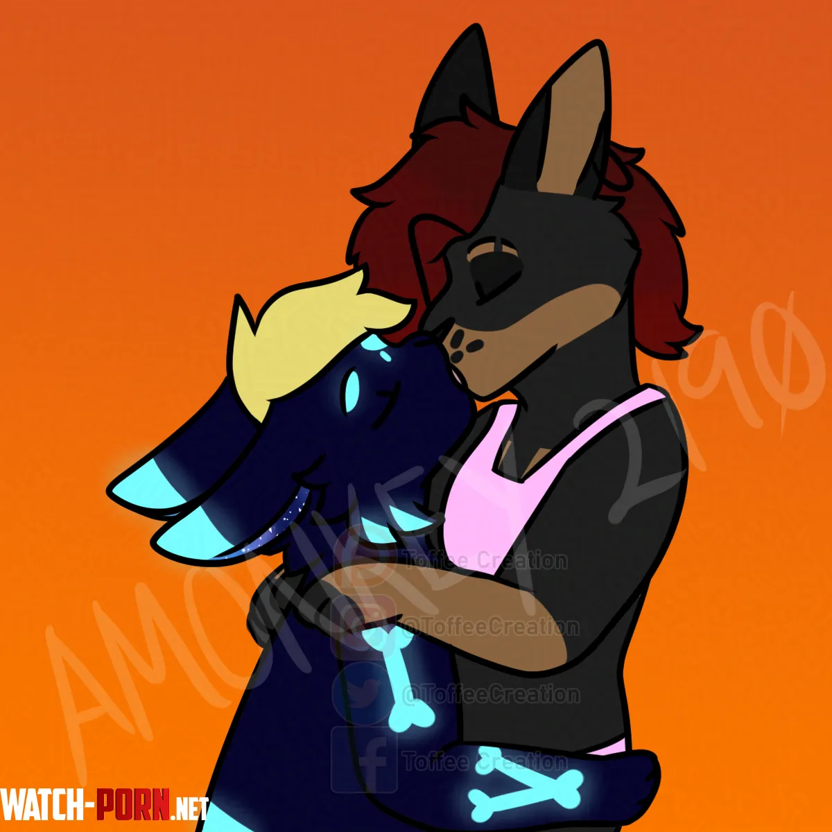 A passionate kiss Couple YCHs by ToffeeCreation