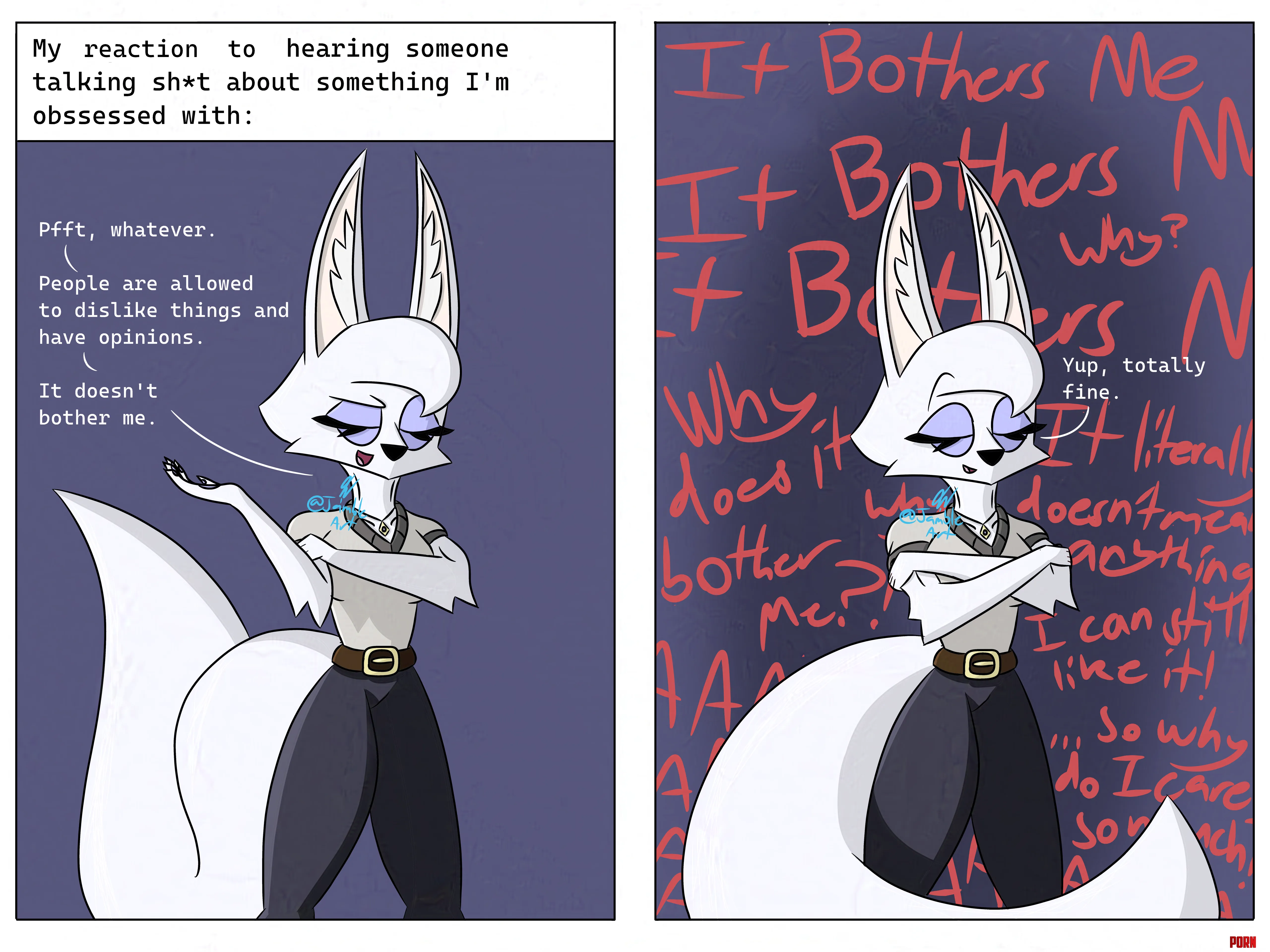It doesnt bother me Art by me by JamTheChrcterArtst