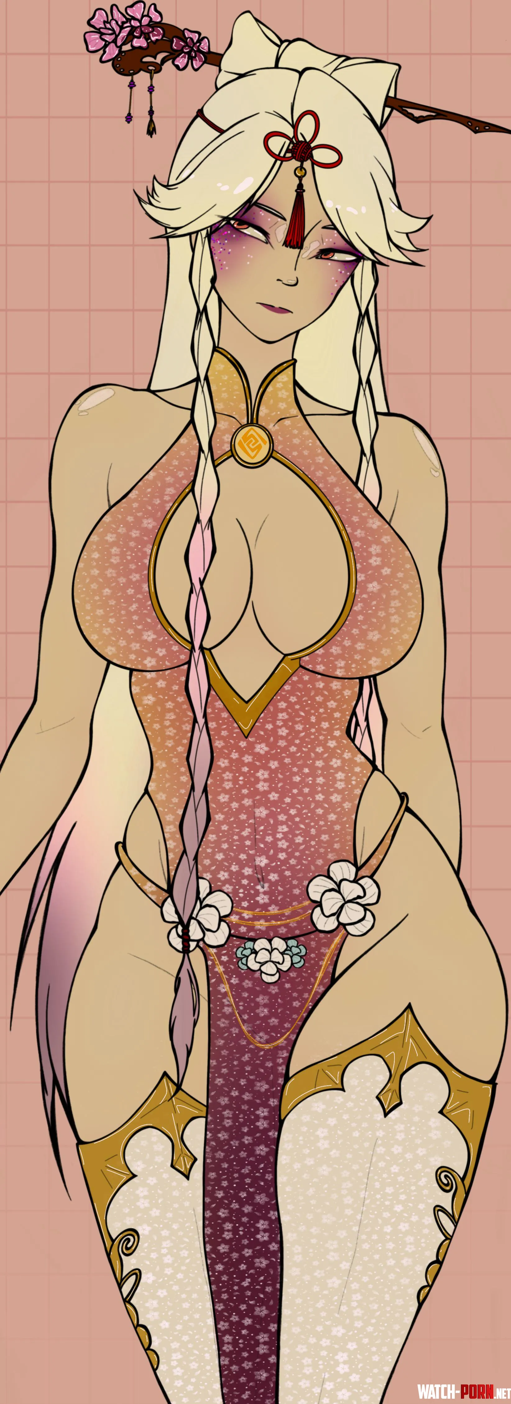 Thicc Ningguang art by me  AkKik  by AkKik-Maujaq