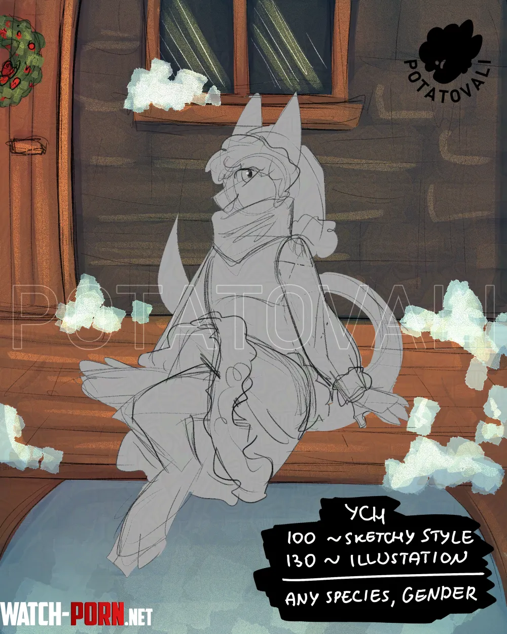 Trying YCH Art by me by Potatovali