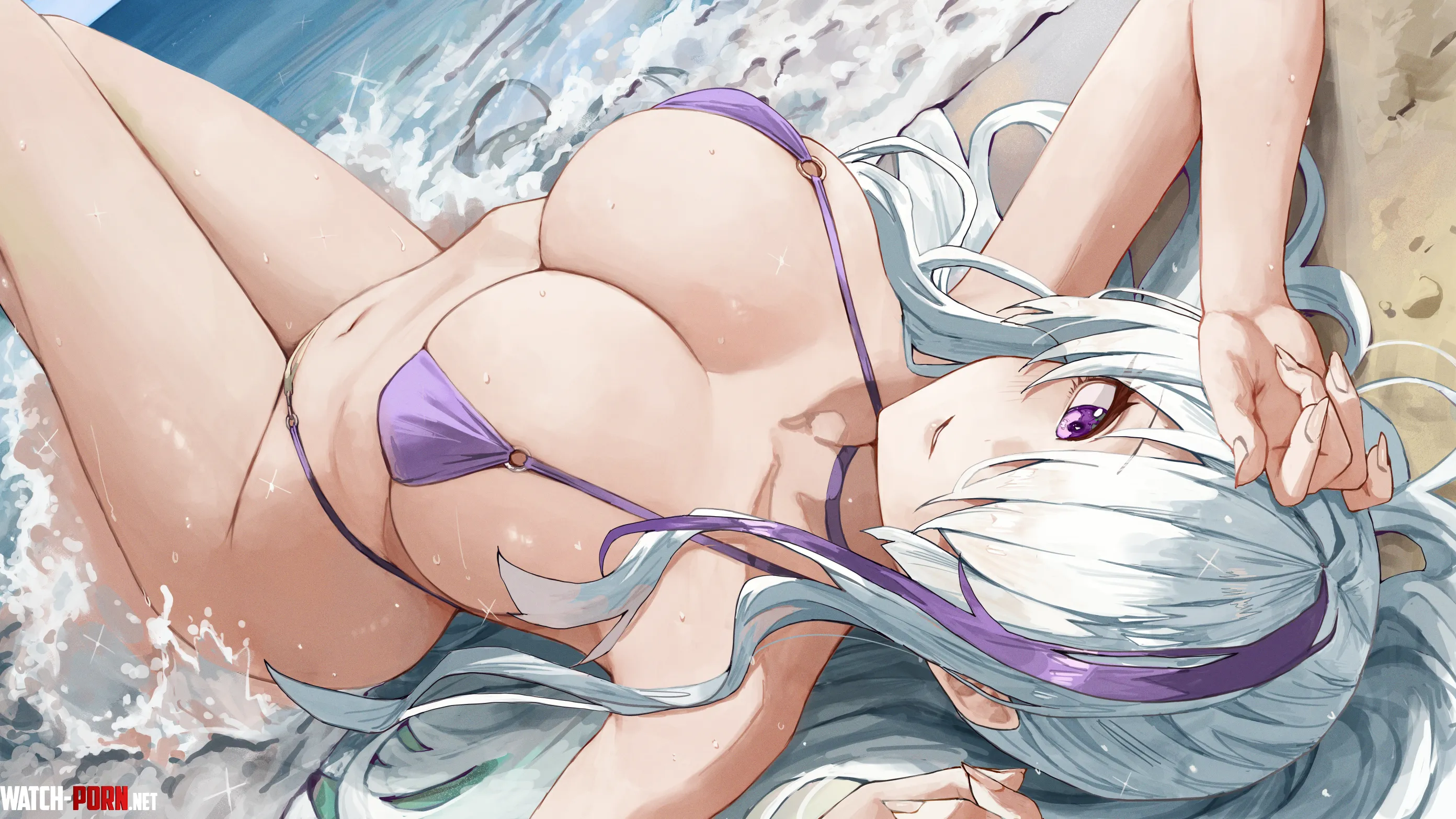 Swimsuit Unzen at the beach Azur Lane by marxsander2016