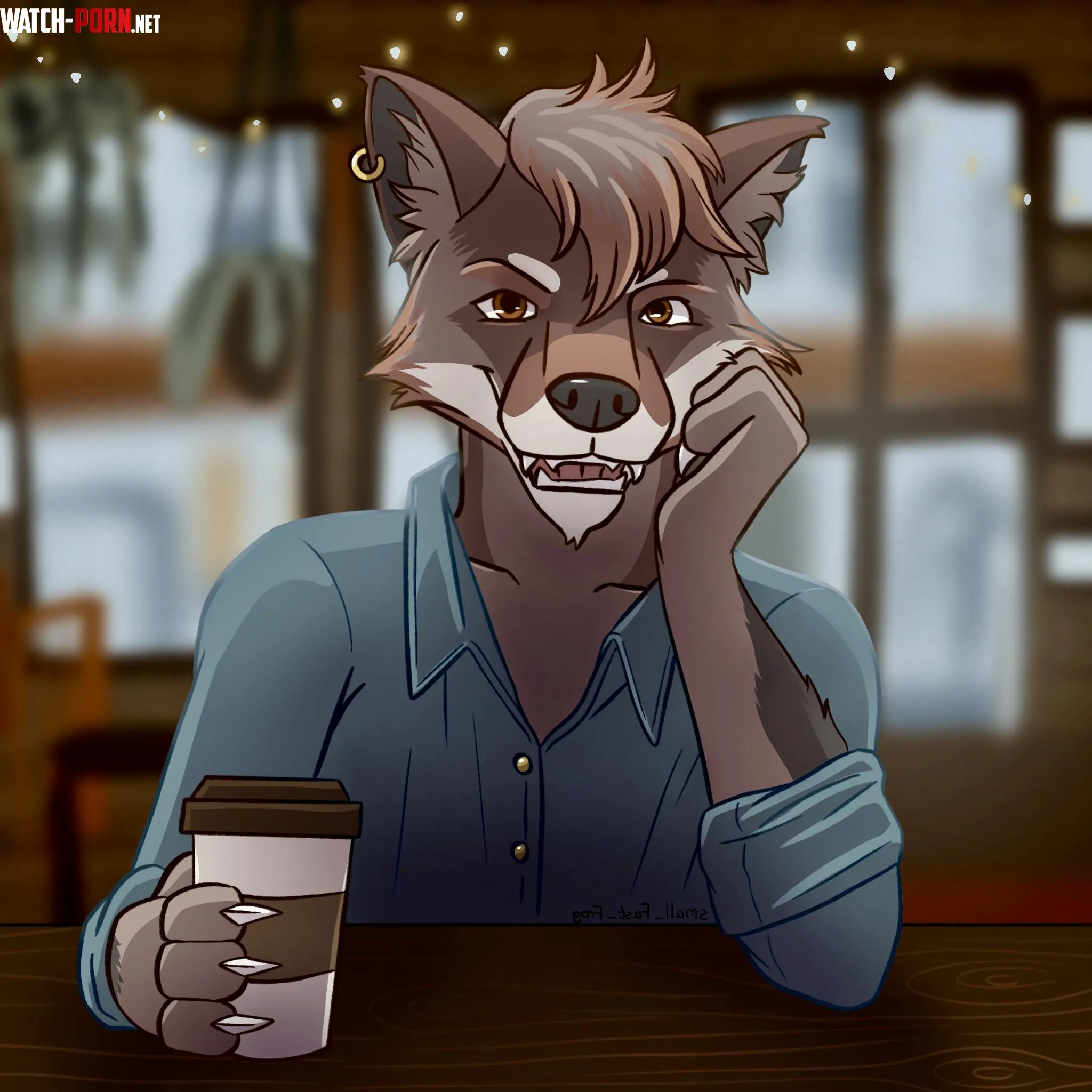 Youre on a coffee date What are you guys talking about Art by me by small_fast_frog