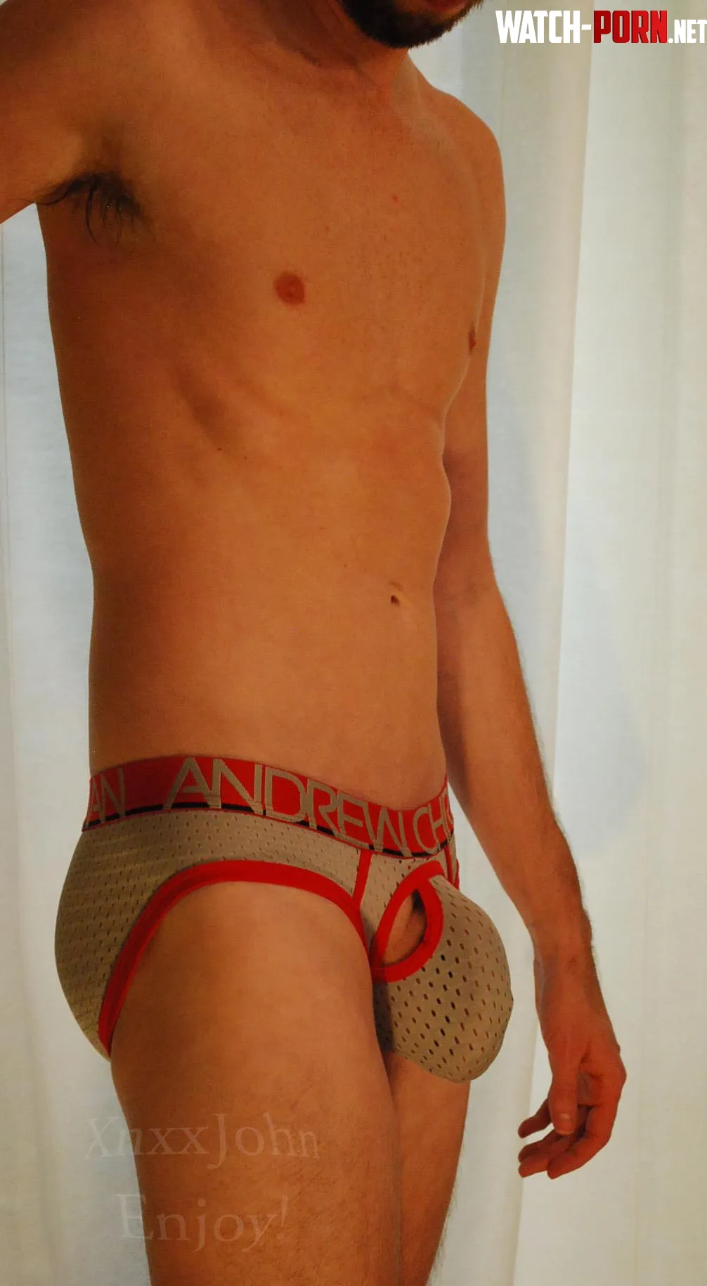 red and gray briefs cutout bulge by xnxxjohn