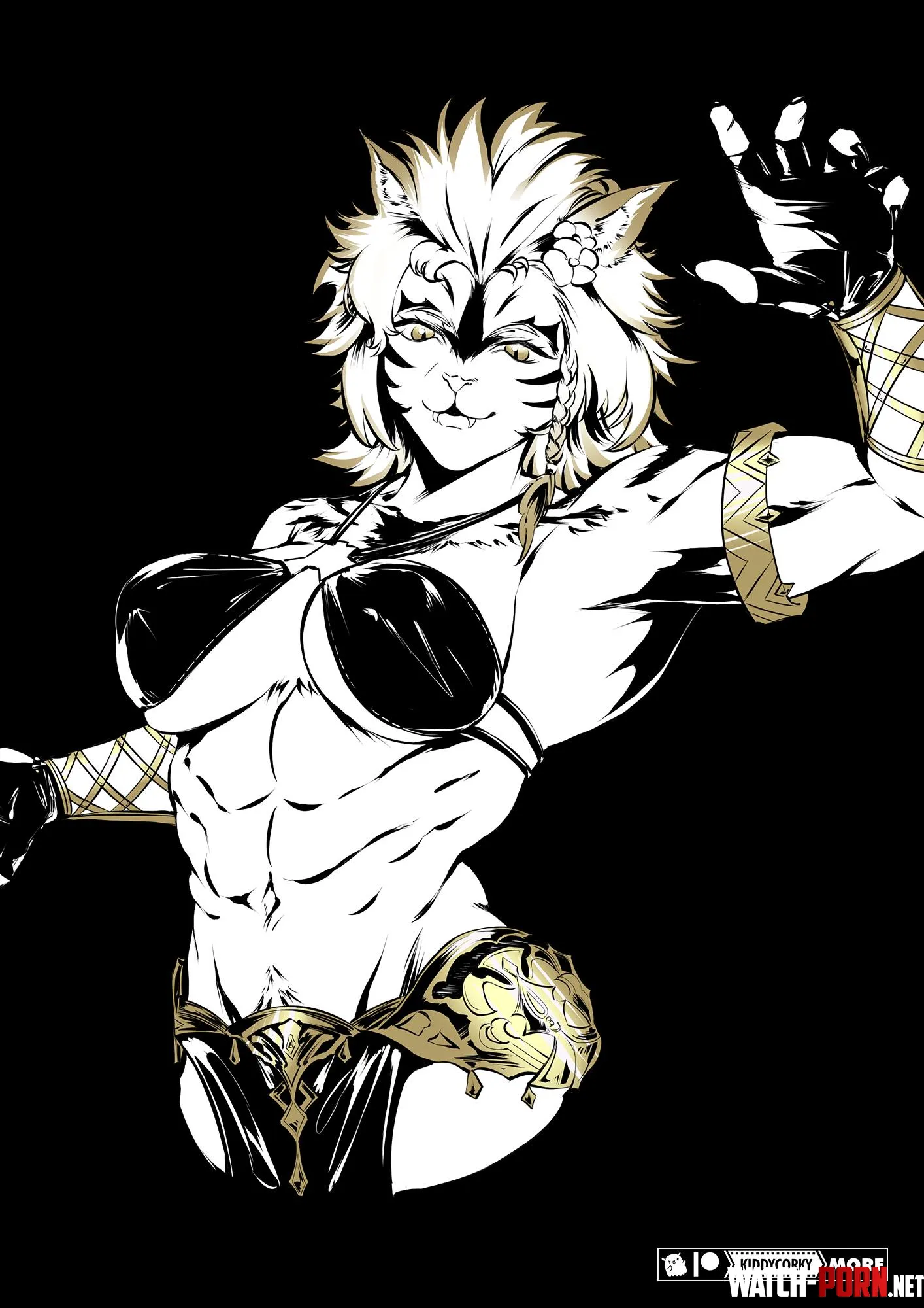 Hrothgirl Muscle Mommy KiddyCorky FF14 by KiddyCorky
