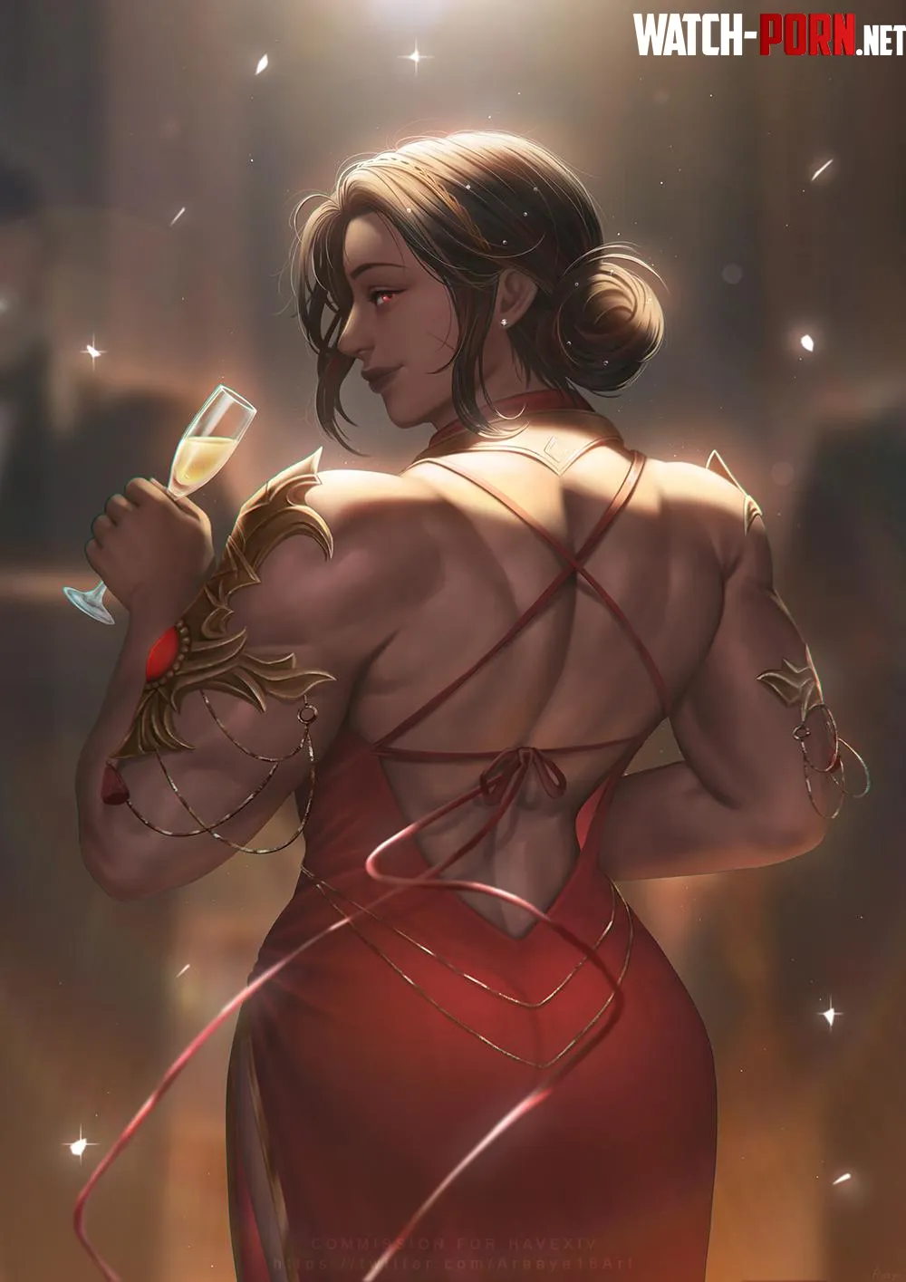 Rose  Beauty at the ball Areeya Final Fantasy XIV by EroMestre