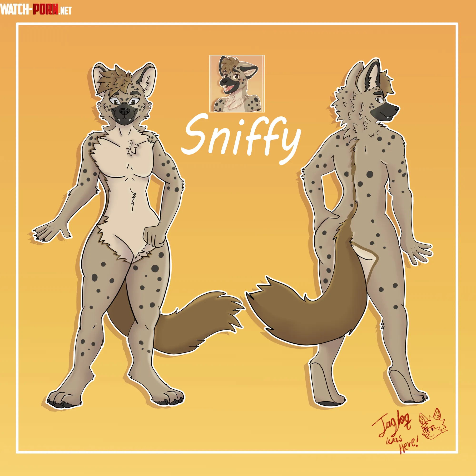 my furry hyena friend art by me by JugloqWasHere
