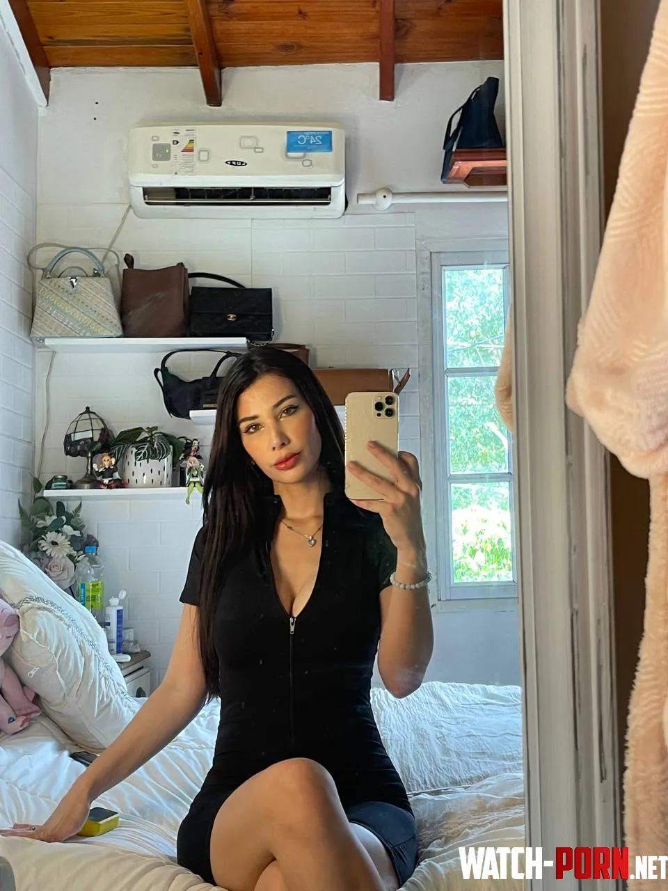 Do i look good in my tight black dress by Baddie--