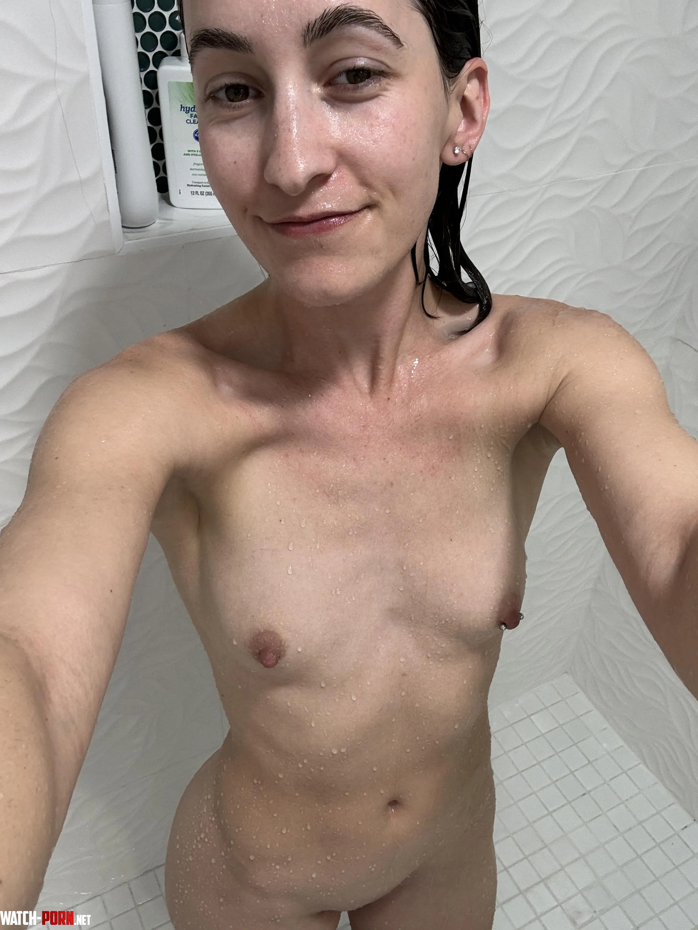 Sending you a small titty shower selfie  by WithLoveRose