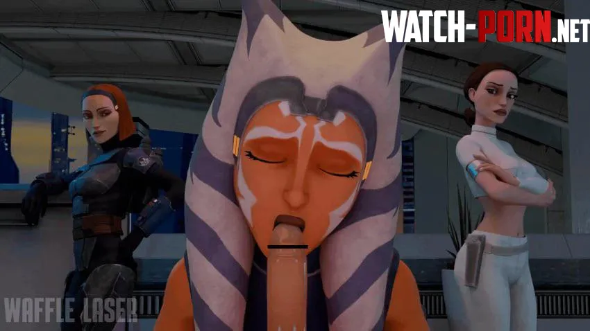 Ahsoka giving lessons to Padme and BoKatan Waffle Laser by DeDodenakker2