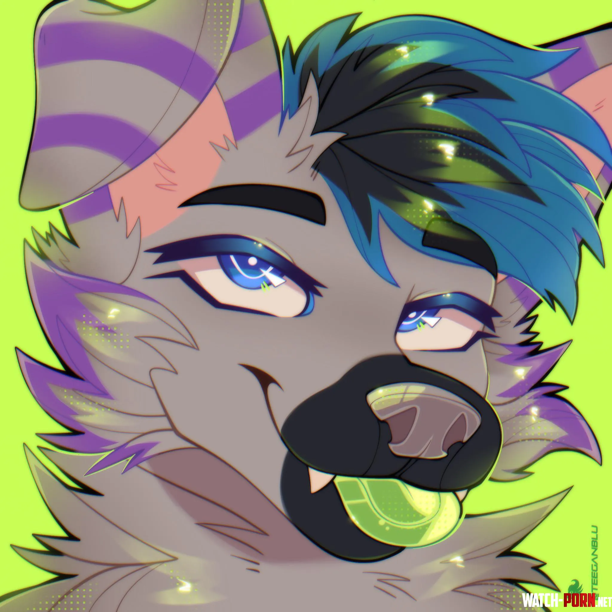 soft pupper blep  art by me teeganblu  by Teeganblu