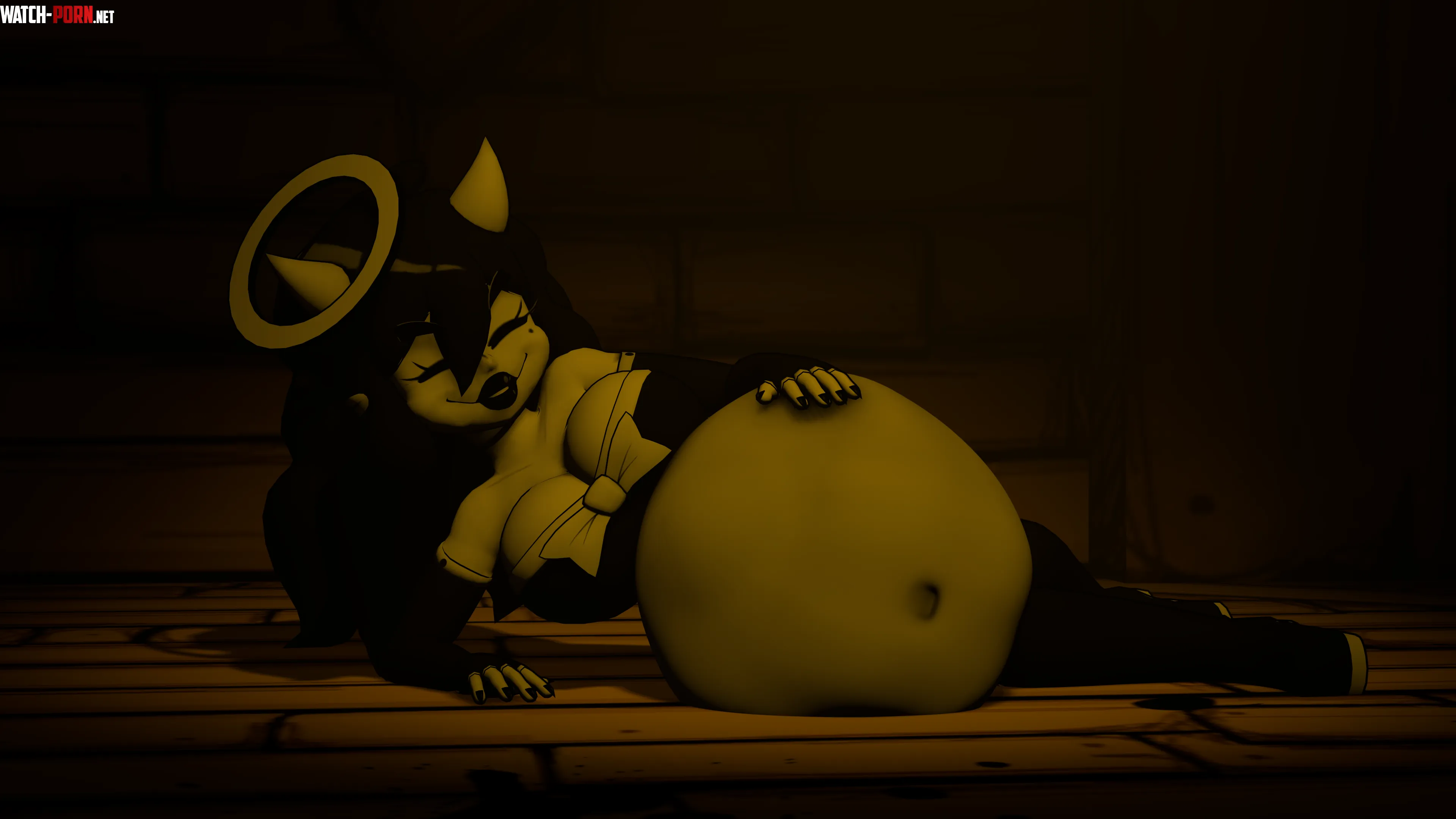 image alice angel enjoying her meal OC render by me 3 by star_wars_good