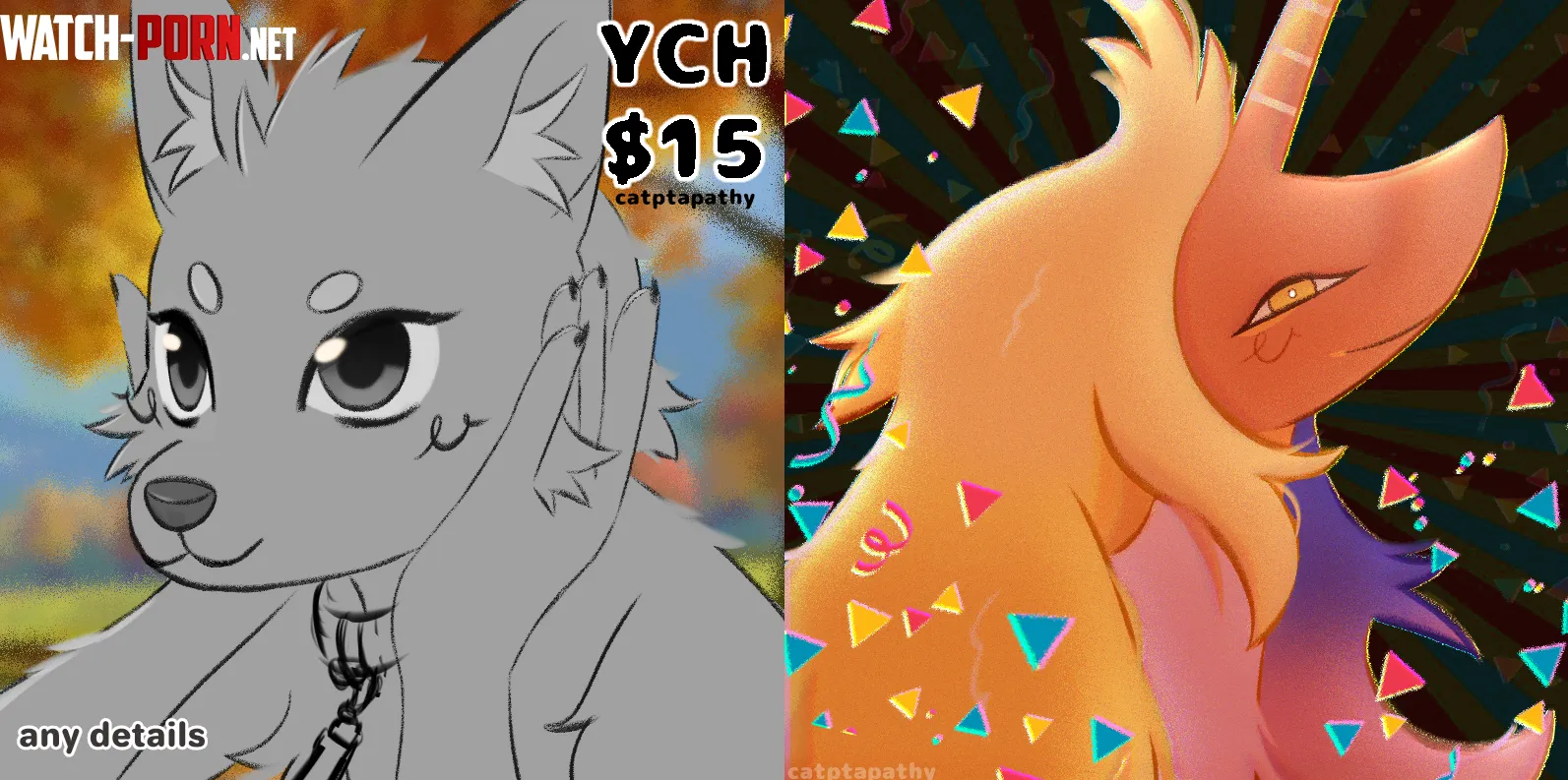 Open YCH  15 art by me by Katezara