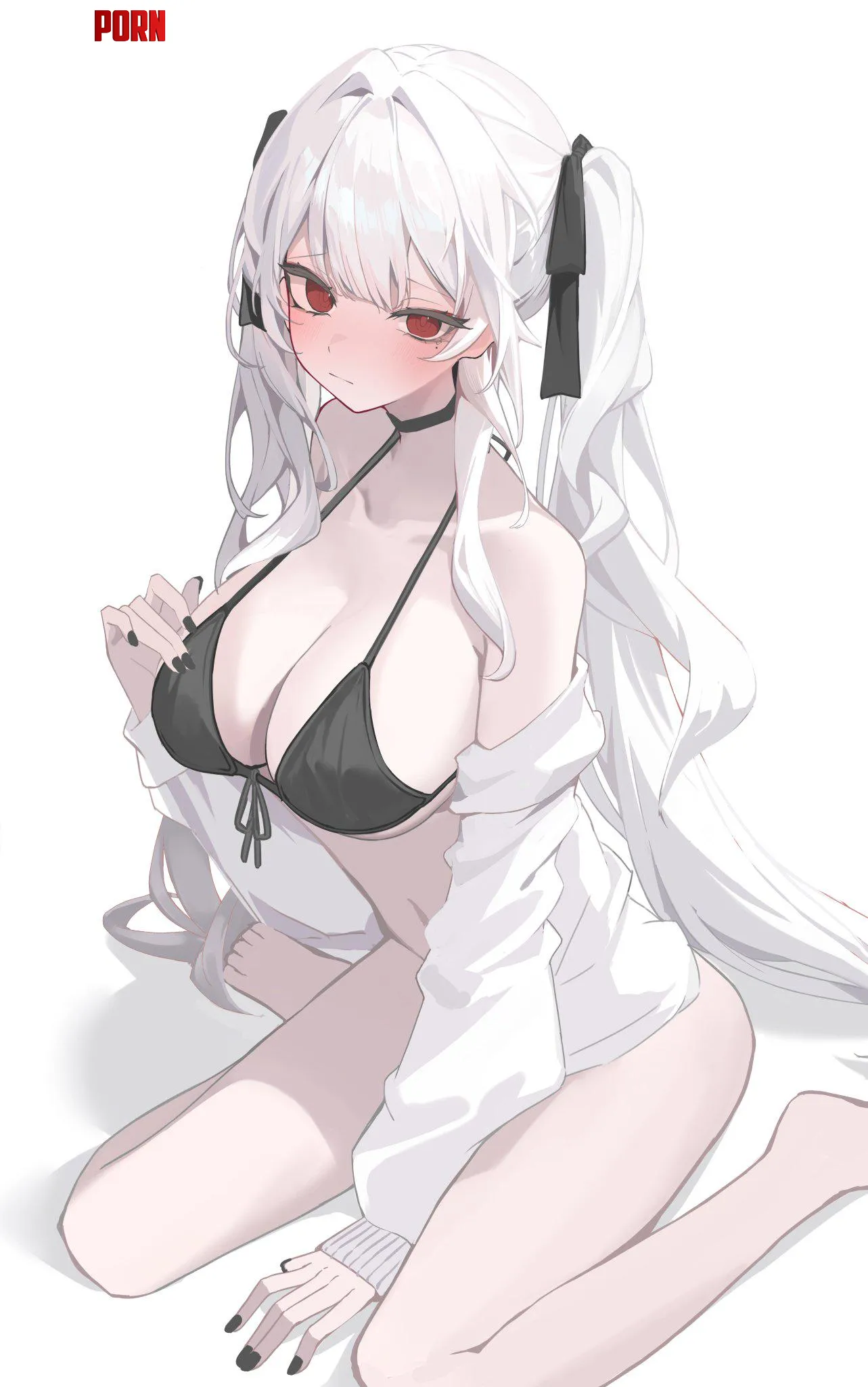 Feeling embarrassed in her swimsuit Artists OC by marxsander2016