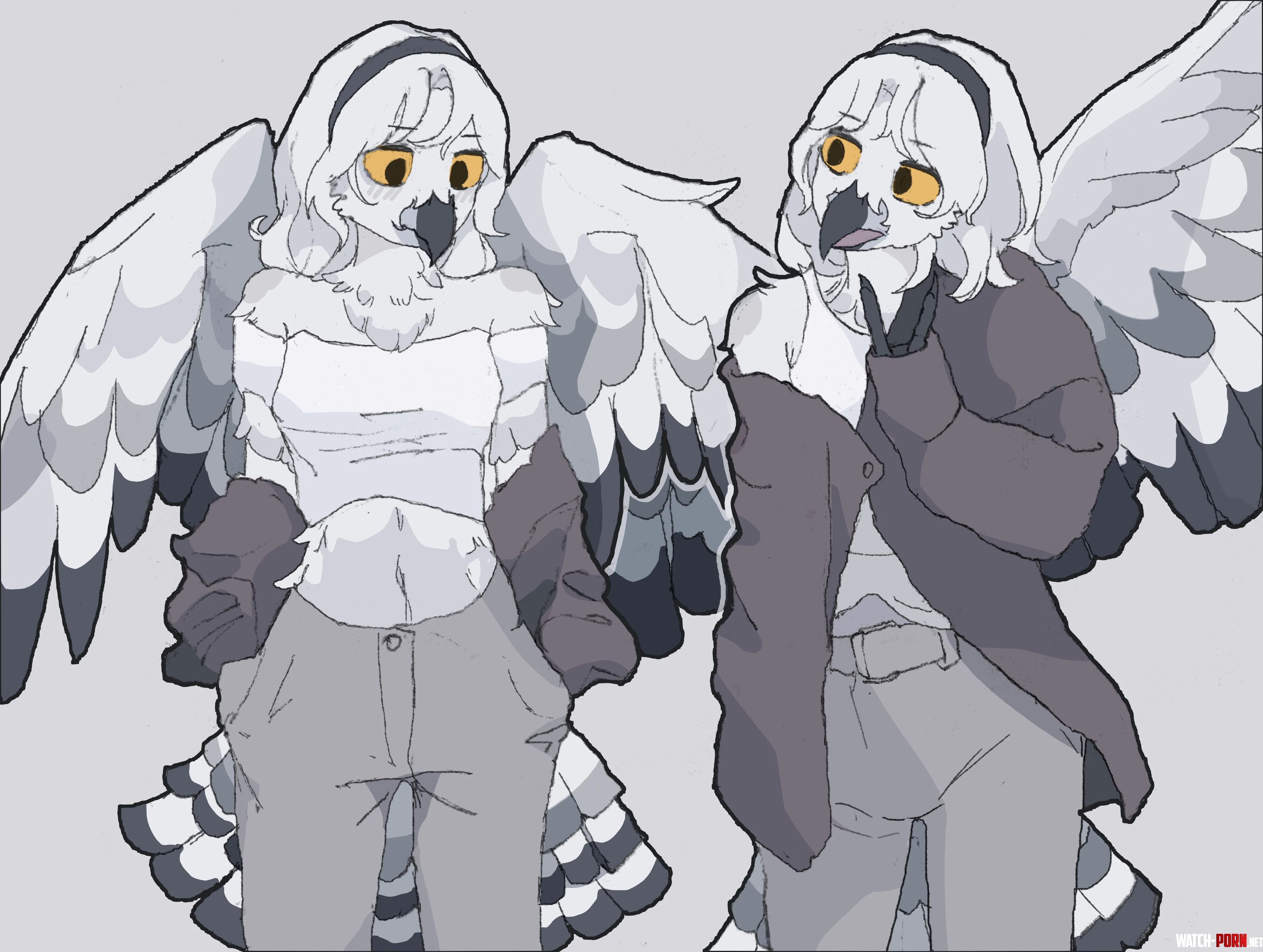 snowy owl girl by HeadHonchkrowRemi