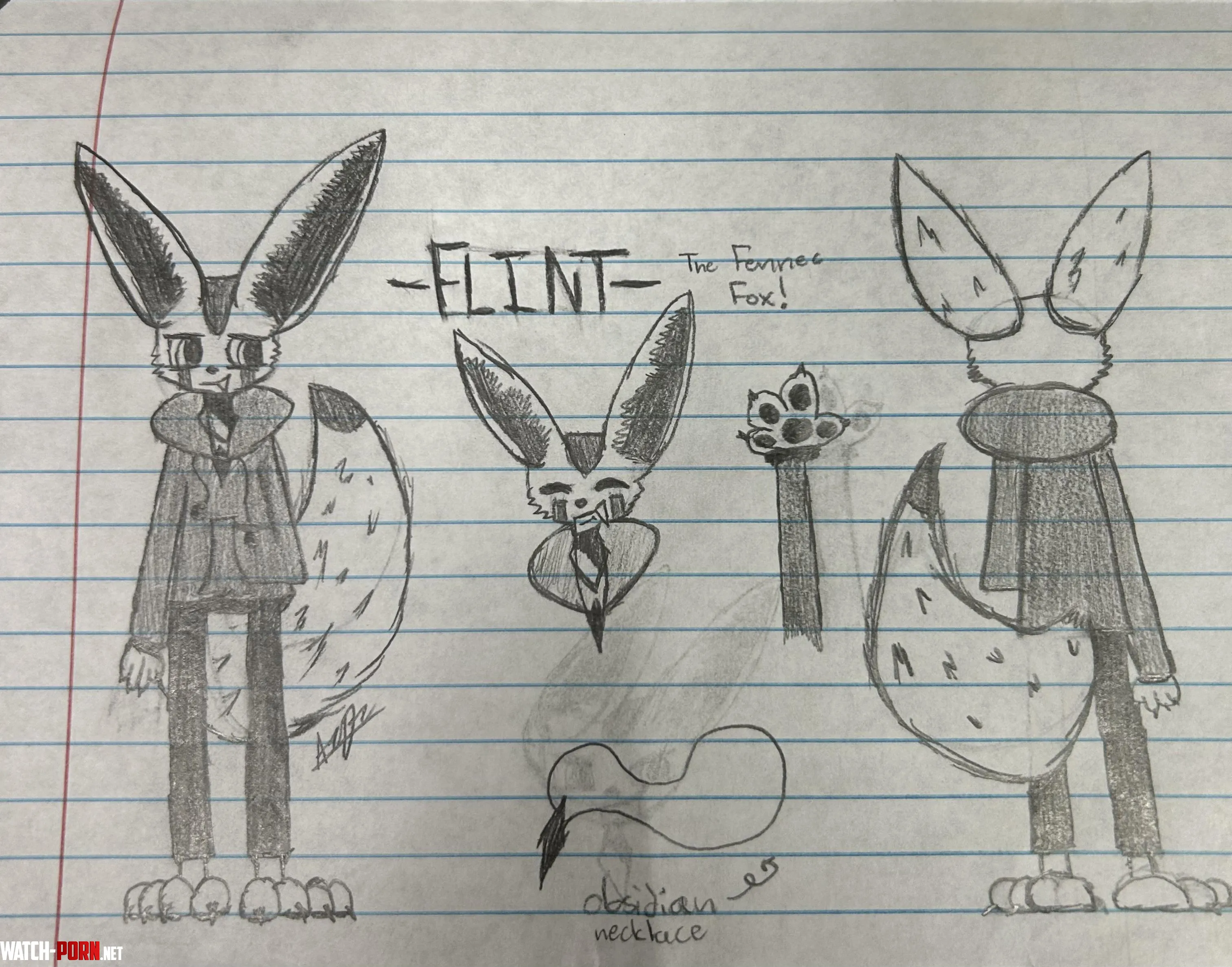 Ref sheet for Flint my fursona by MajorInsomniac2024