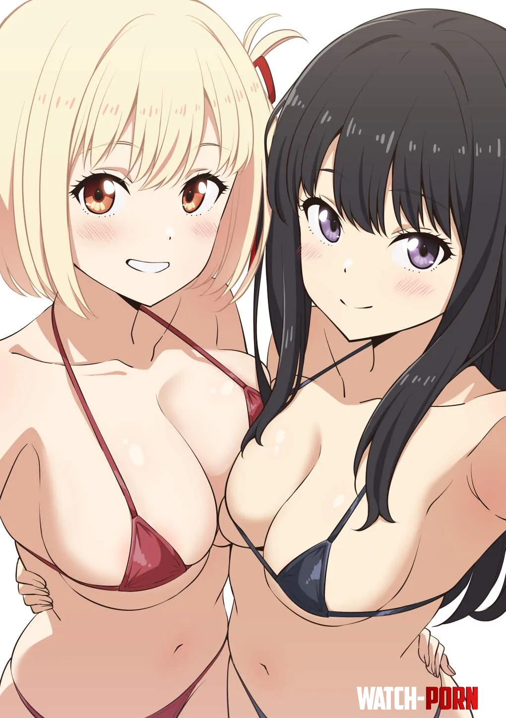 Chisato And Takina Wearing Micro Bikinis Lycoris Recoil by Csxc