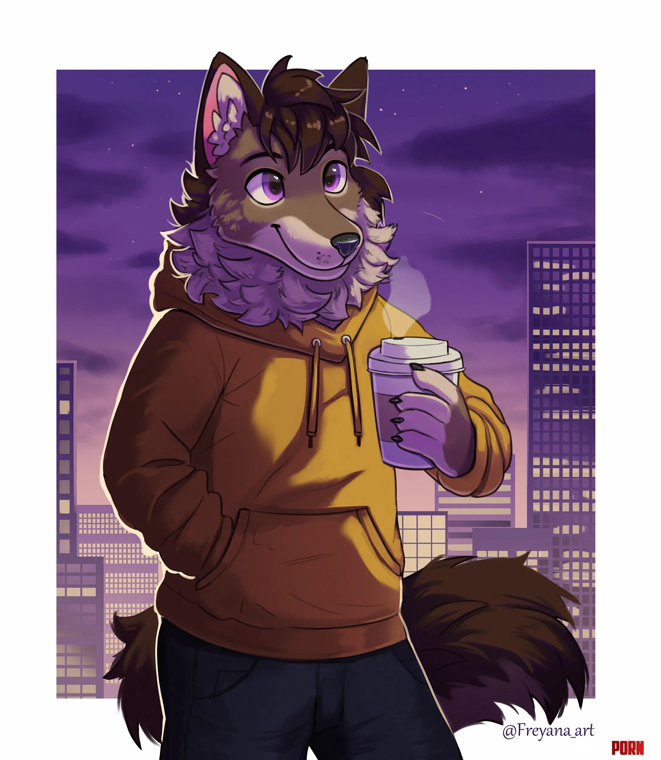 No need for scarf with all this fluff 3 Art by me by freyana_art