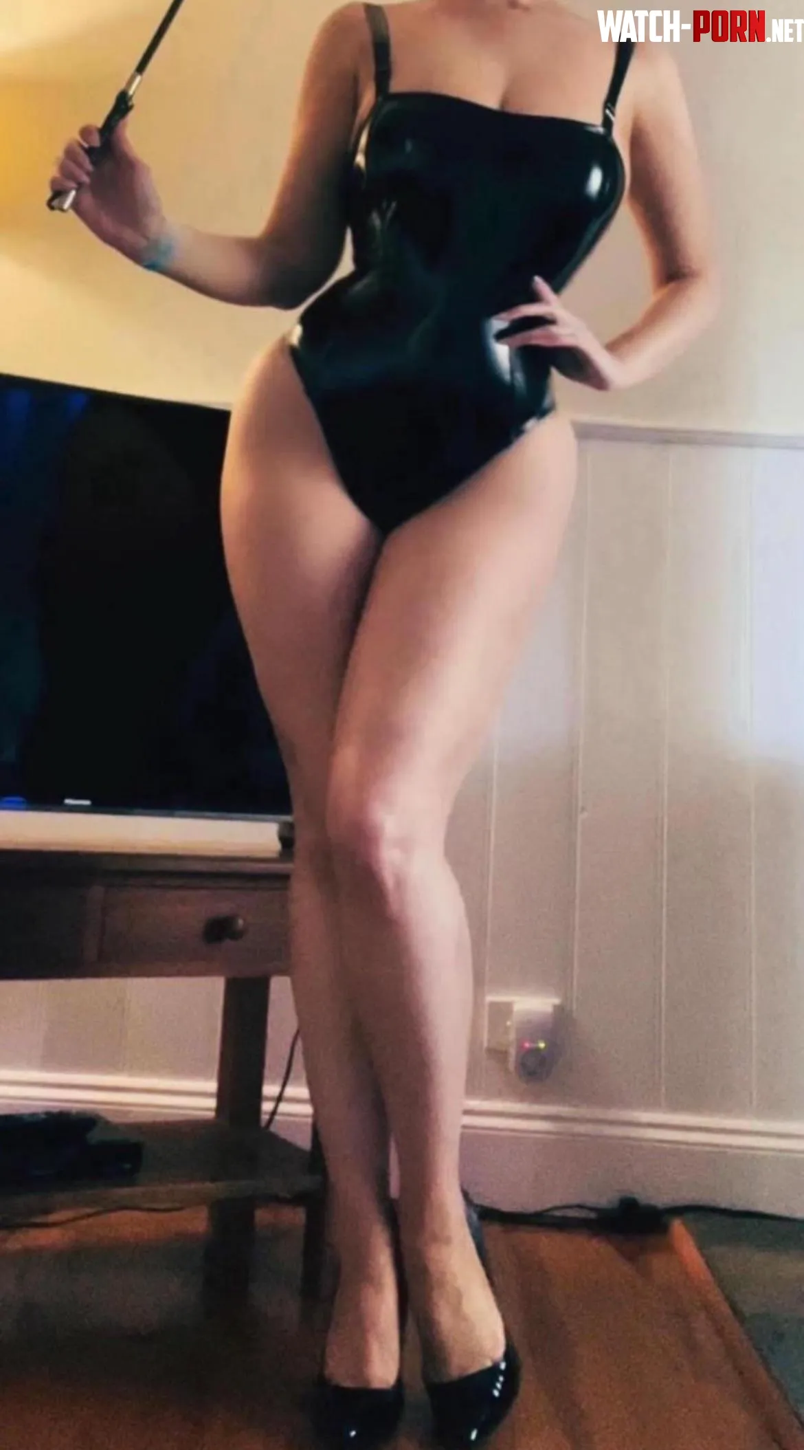 On your knees like a good boy  F by MistressLolaInLatex