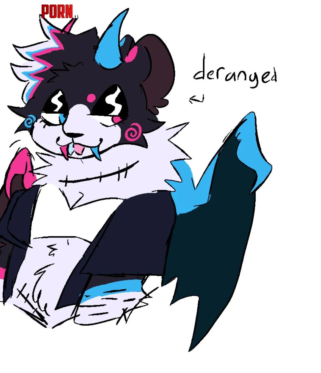 This random doodle of my fursona turned out better then I thought by Circus_sabre