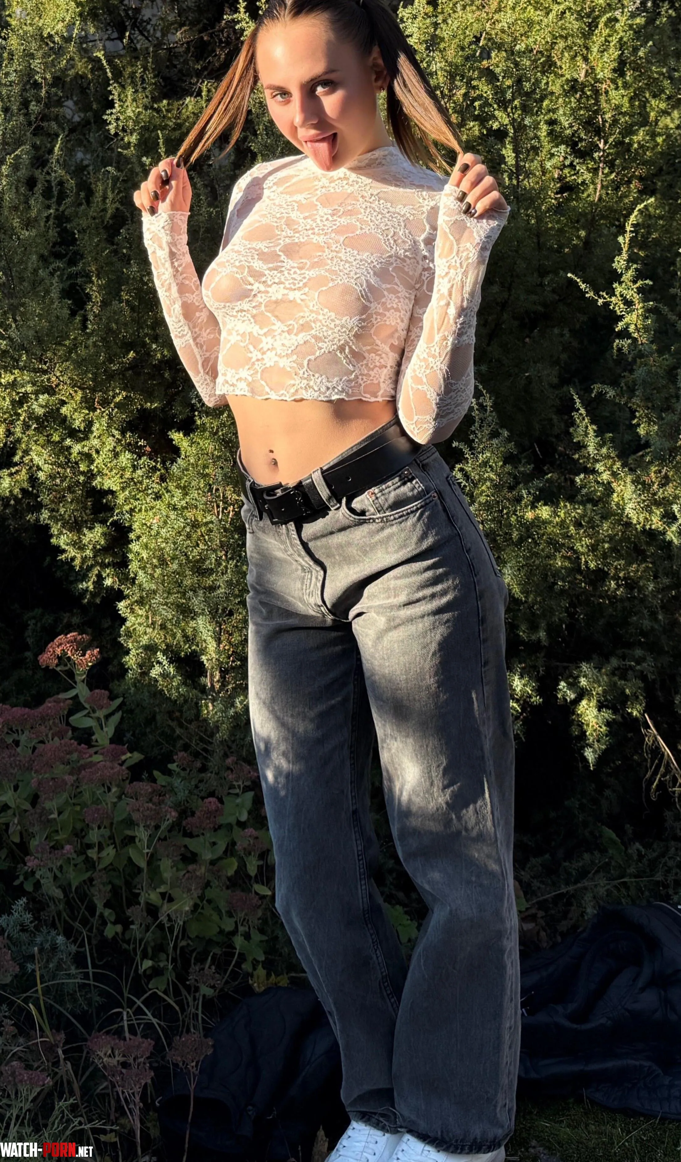 I feel like a slut in this seethrough blouse by Forisent