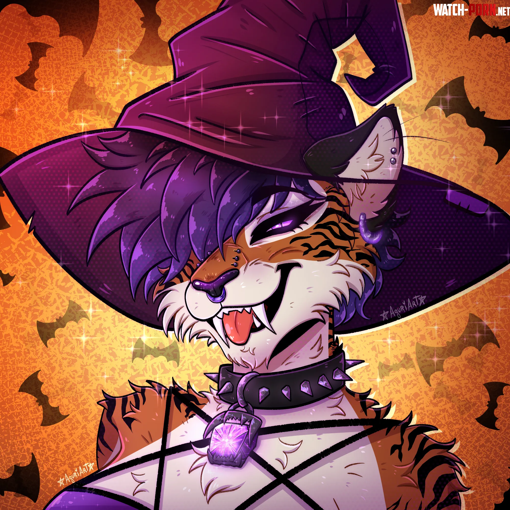 Halloween Tiger icon   by ZER0AGURIART