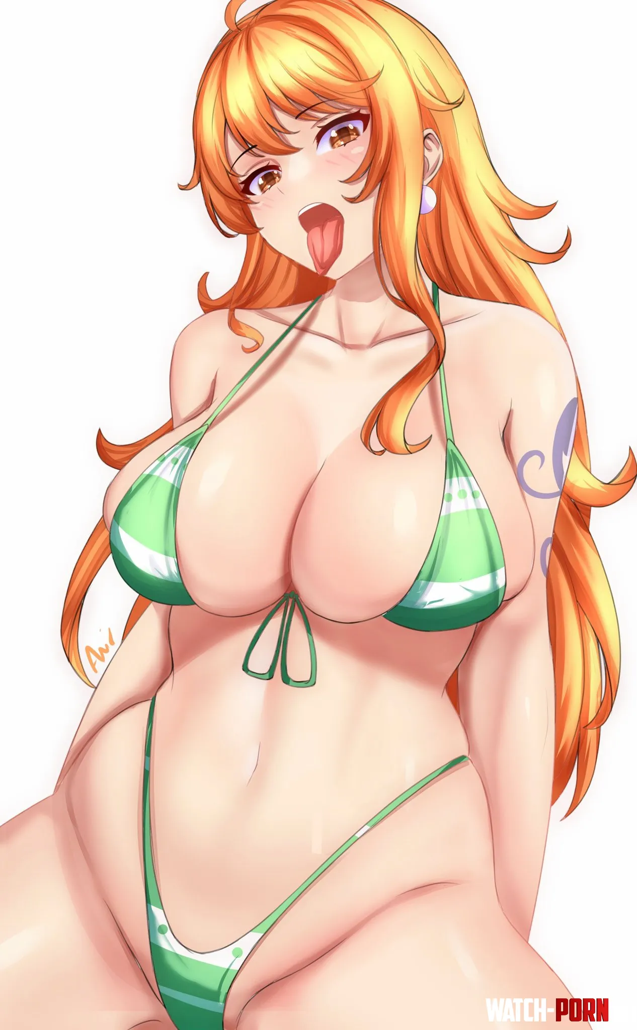 Nami being a tease One Piece by Terran117