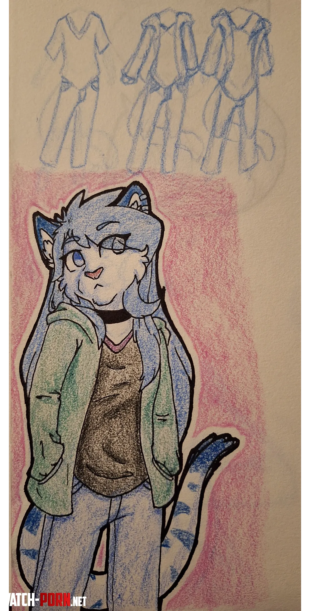 Did some sketchbook art Trying to get back into it by RyKino95