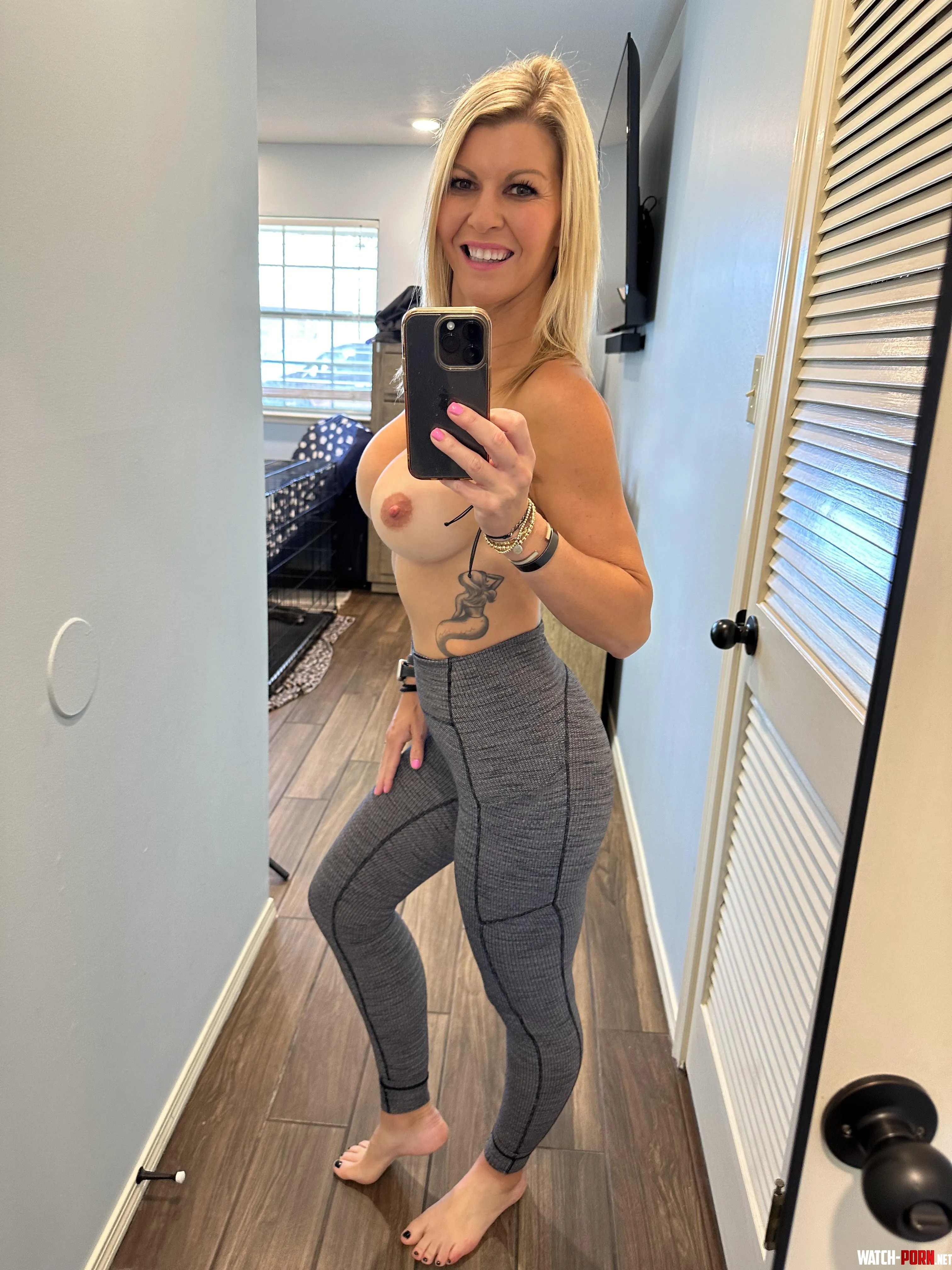 Yoga Pants and bare tits thats a great combo by fitnesswife1983