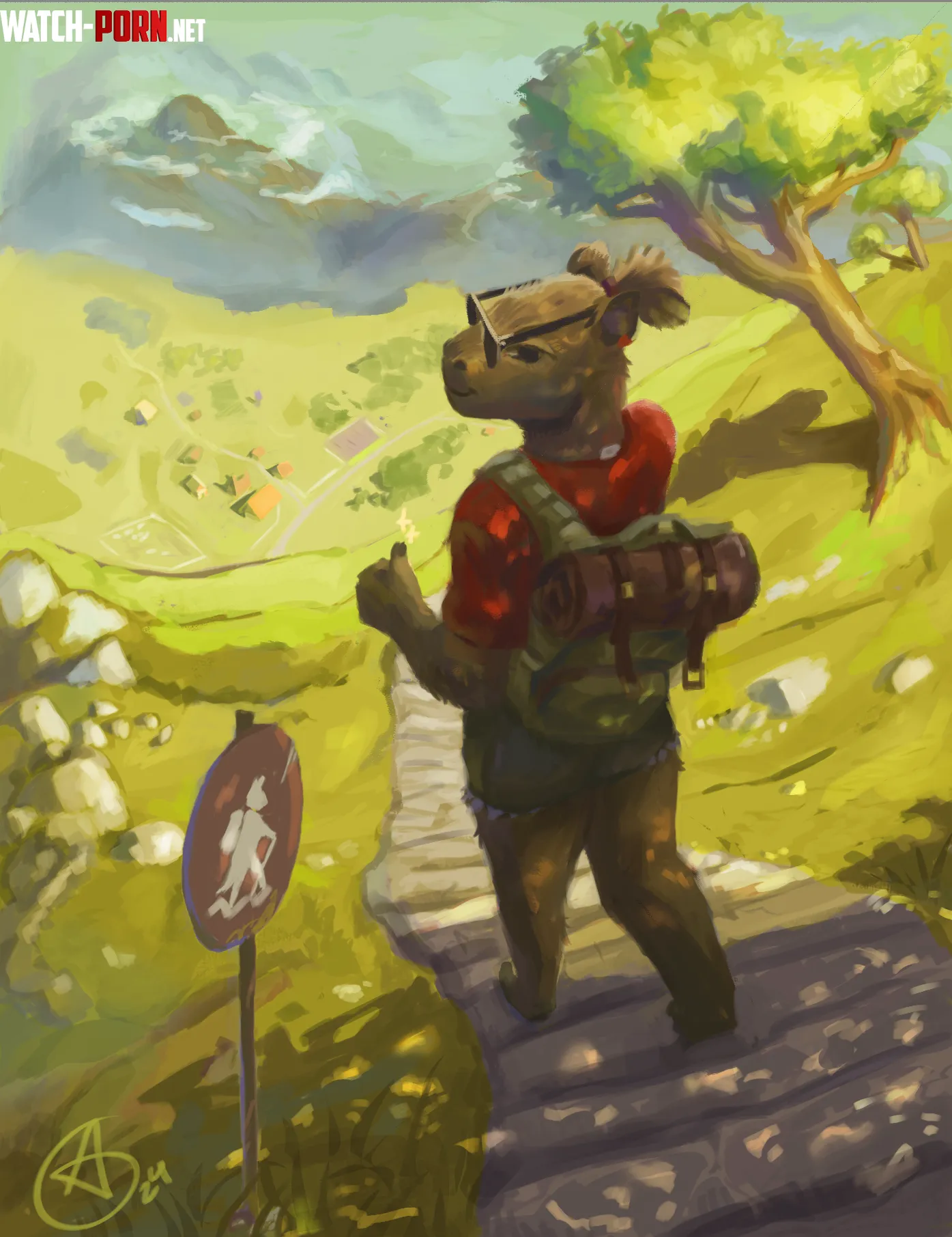 Heeeeymy fellow furros Bringing another little study with scenery I hope you like itnIf you like capybarasgo check my insta for more furstatic art lol nlordonuts42 by LORDonuts_42