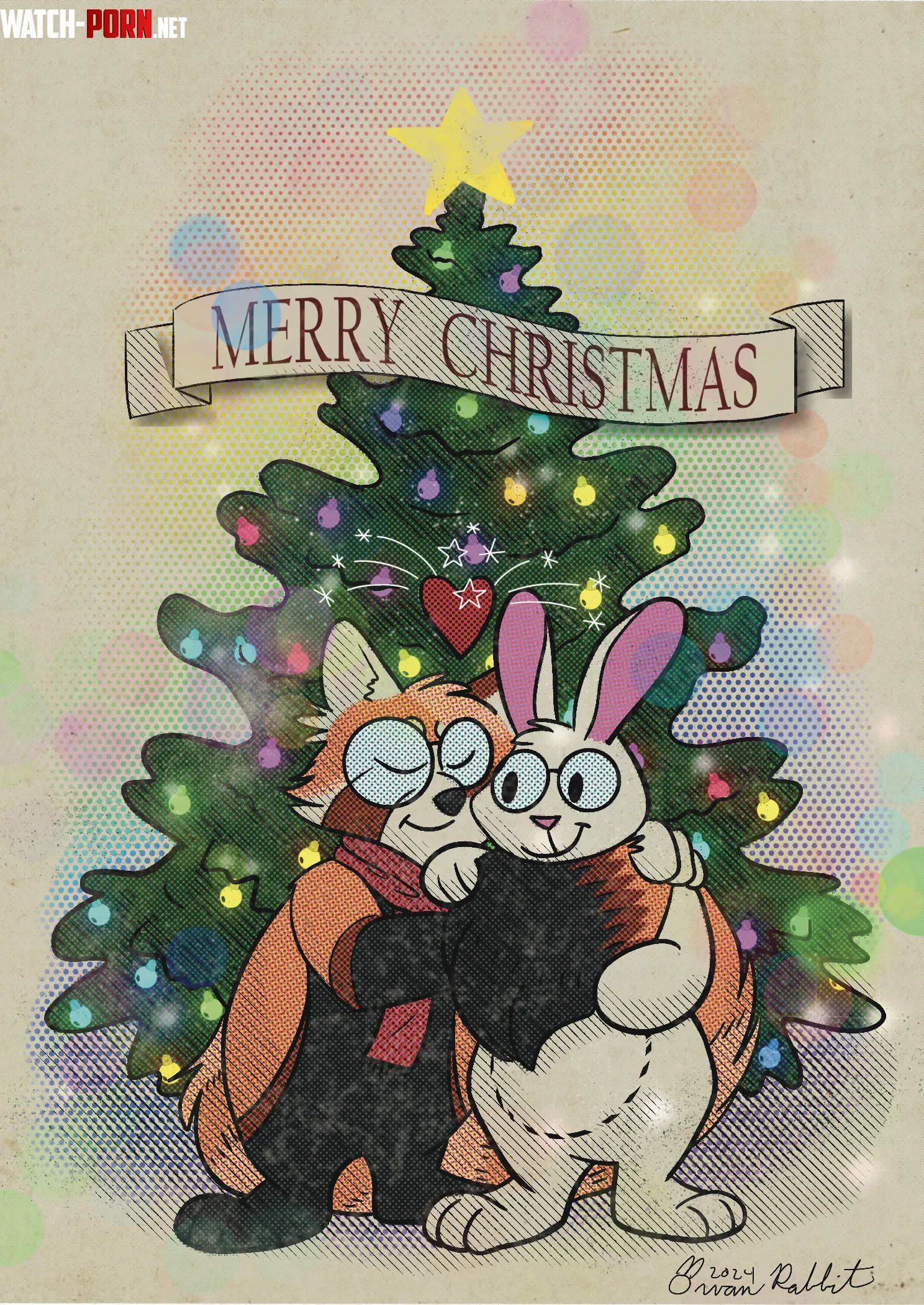 Made a Christmas card for my husband and I by Orvan-Rabbit