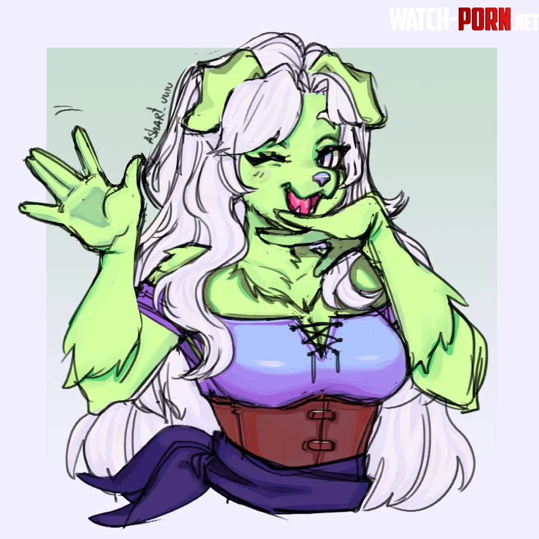 hiya  oo art by me by ashart_uwu