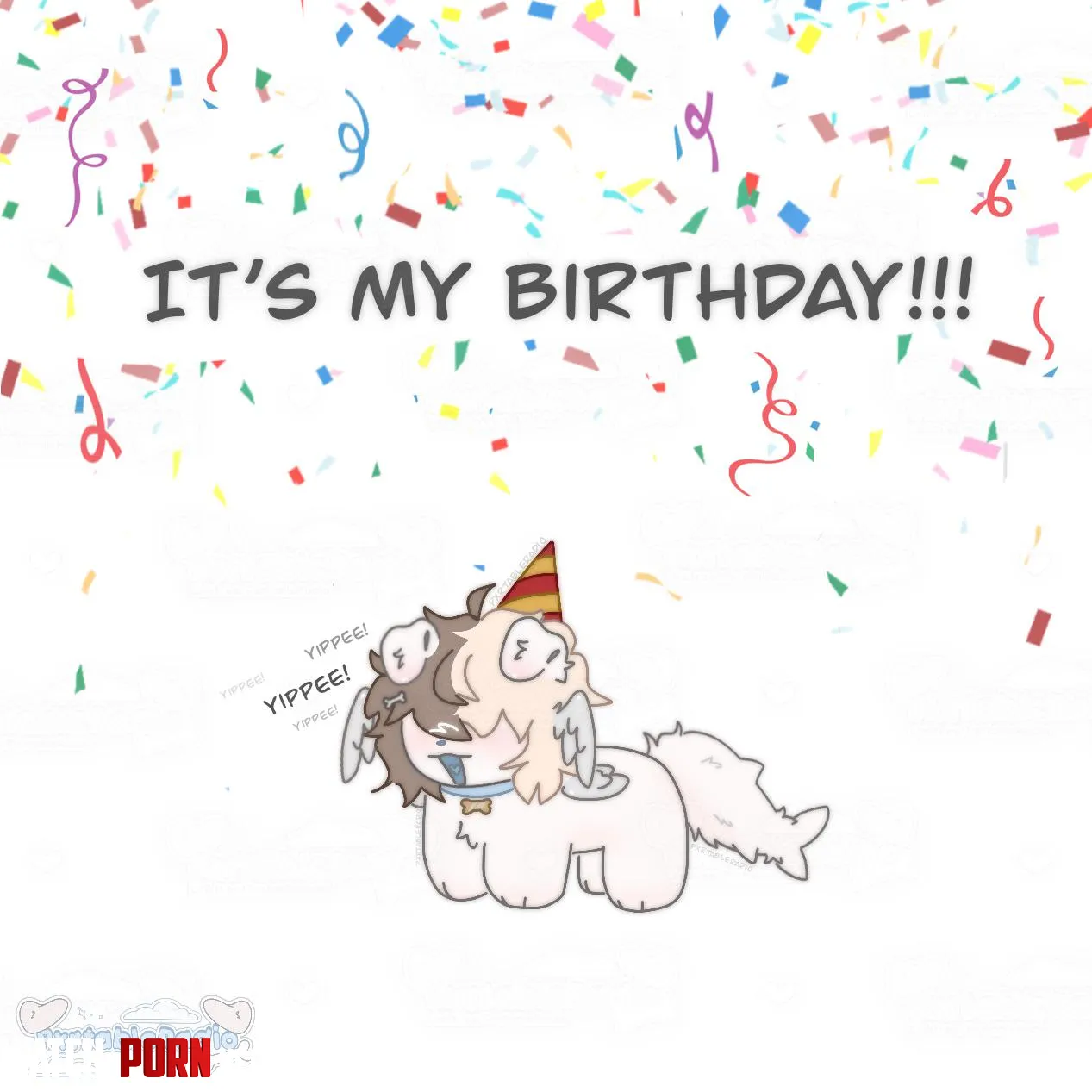 Its my birthday Yippee  art by me by PxrtableRadio