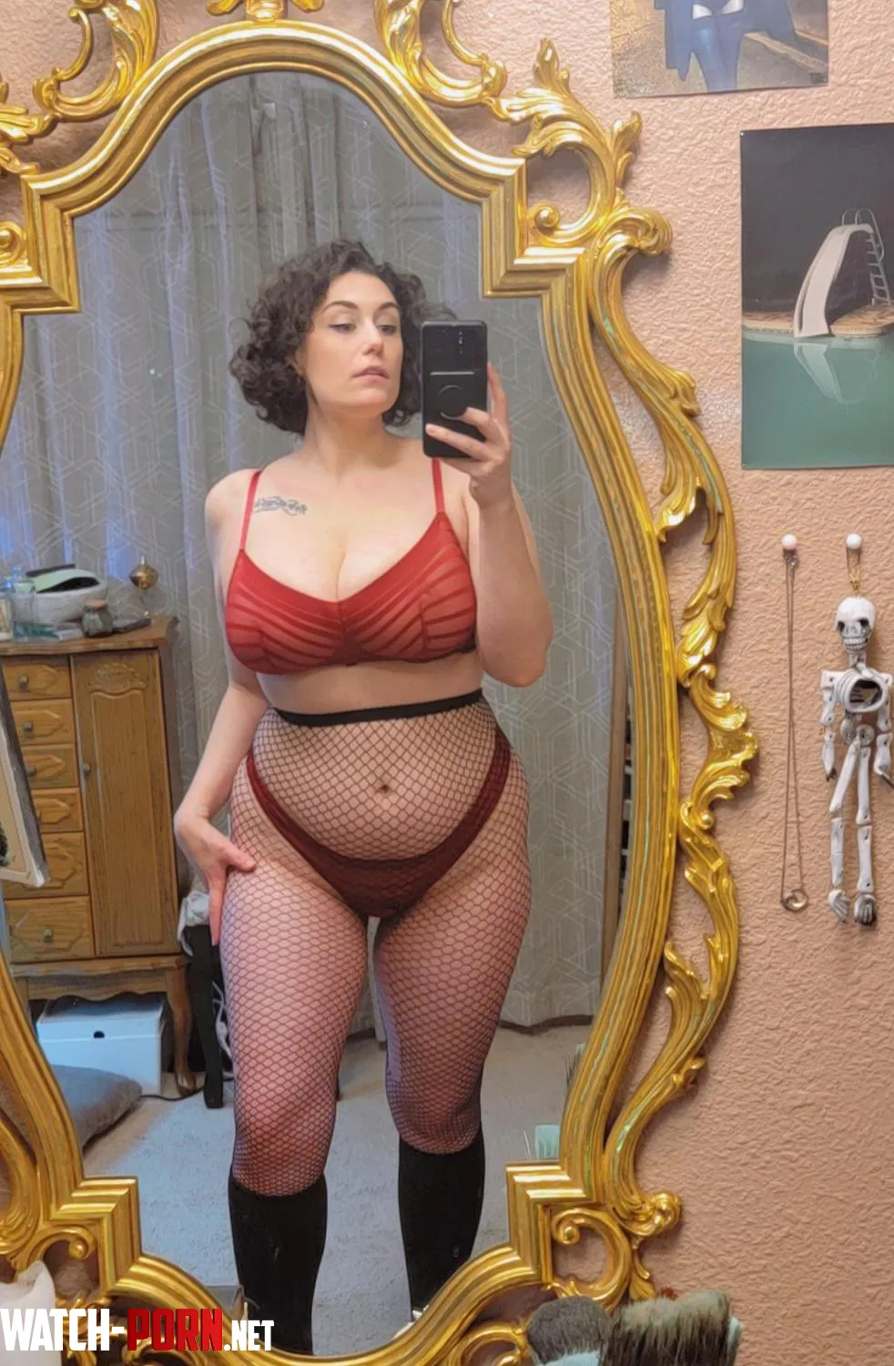 Never thought red was my color but I think I pull it off  by alix-mercury